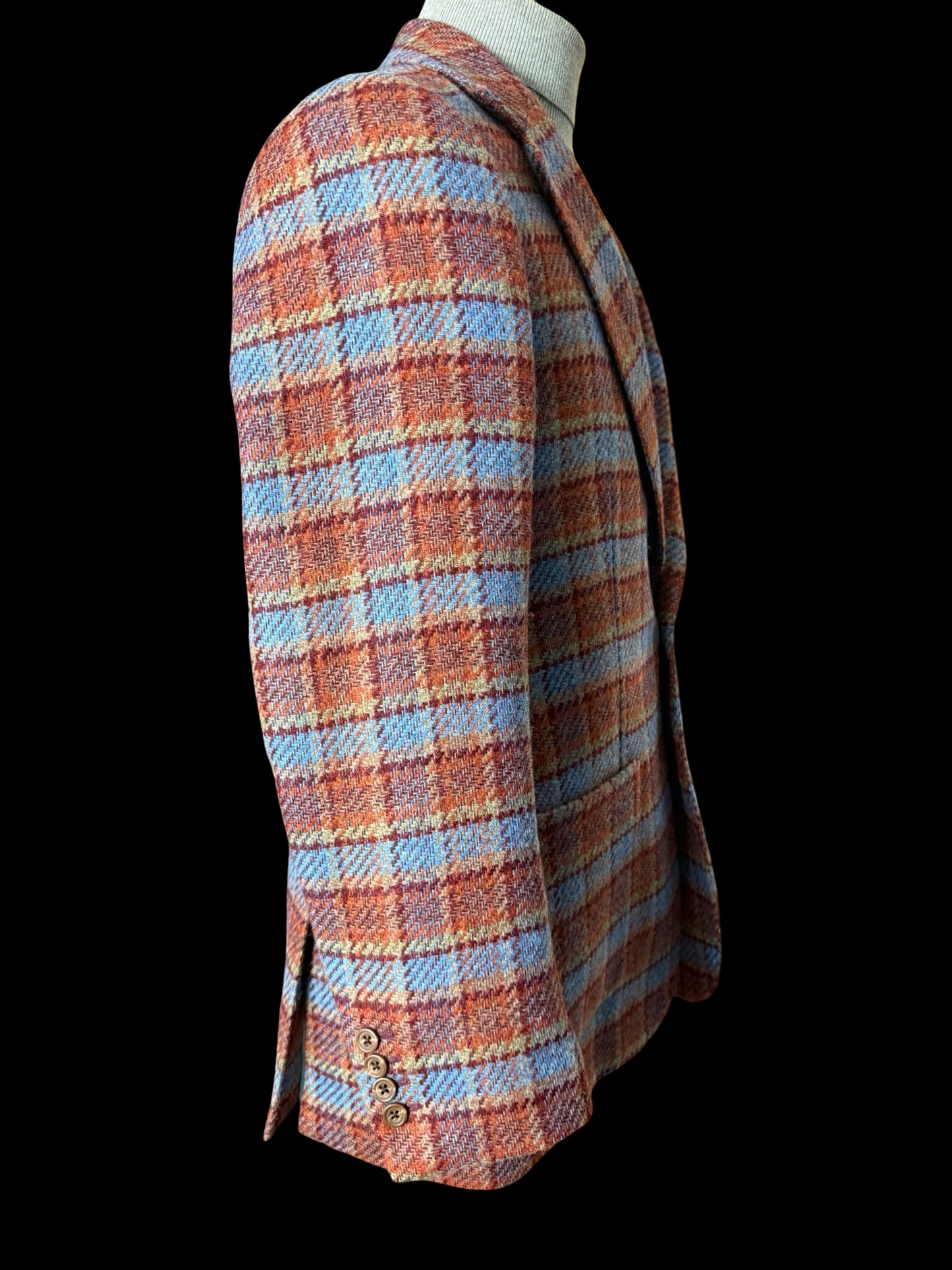 BNWT Bespoke Barrington & Ayre Dashing Tweed Sport Coat 38R RRP £995 Blue Orange
