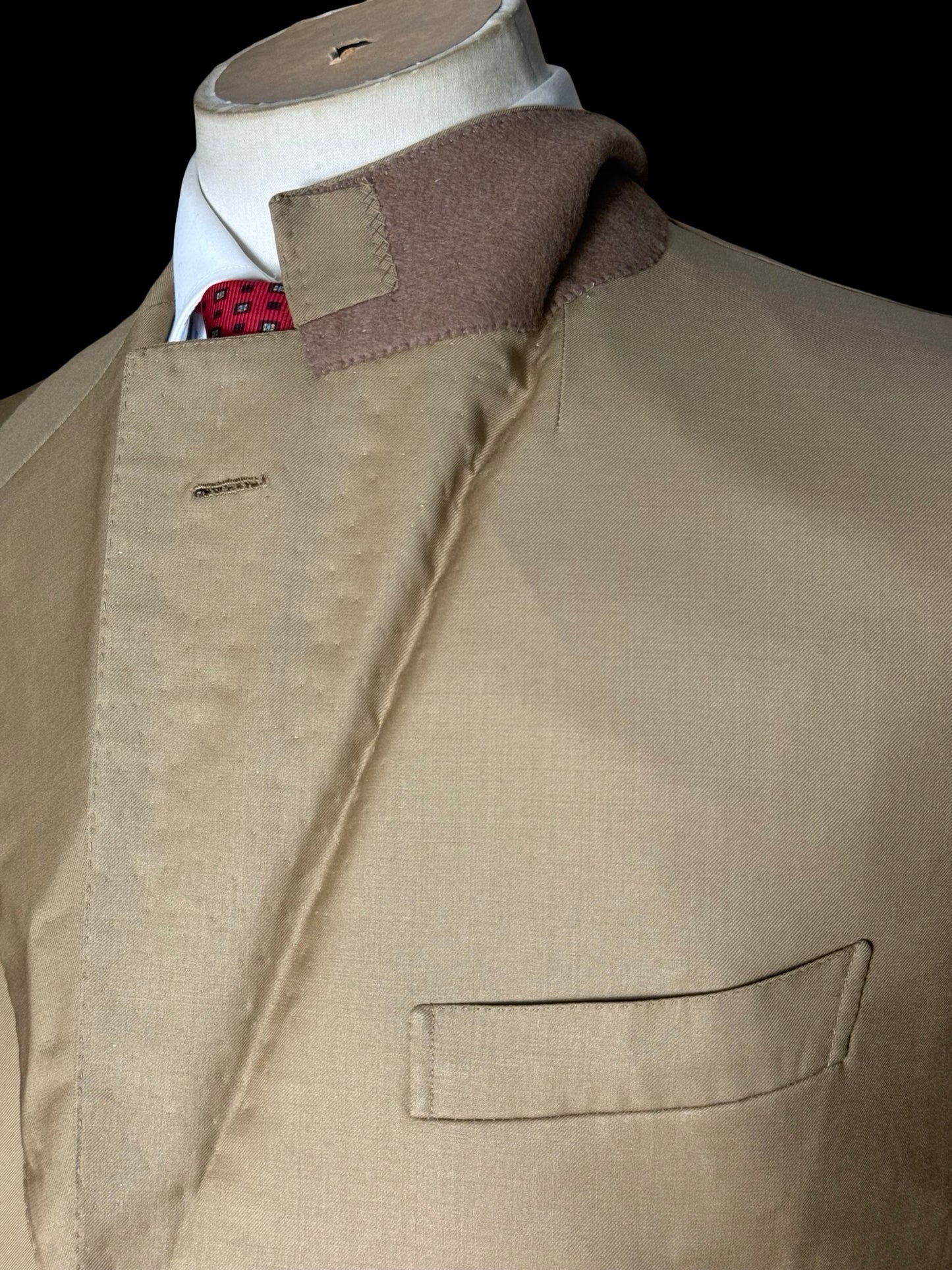 Bespoke Tommy Giulio Caraceni Tan Brown Suit 41S/ W34” 2 Roll 3
