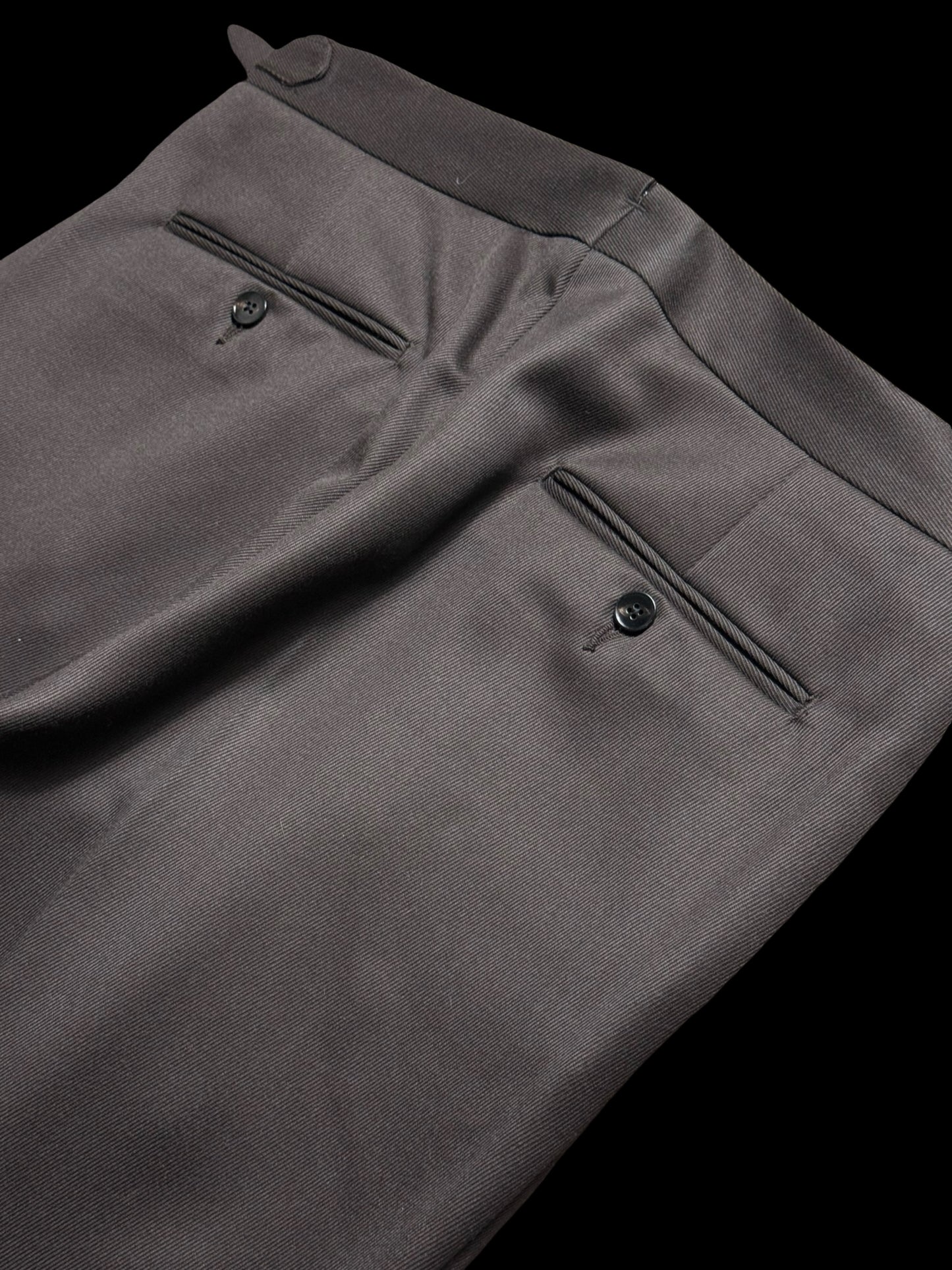 Men’s Natalino Brown Cavalry Wool Twill Pleat Front Trousers W32S RRP £205