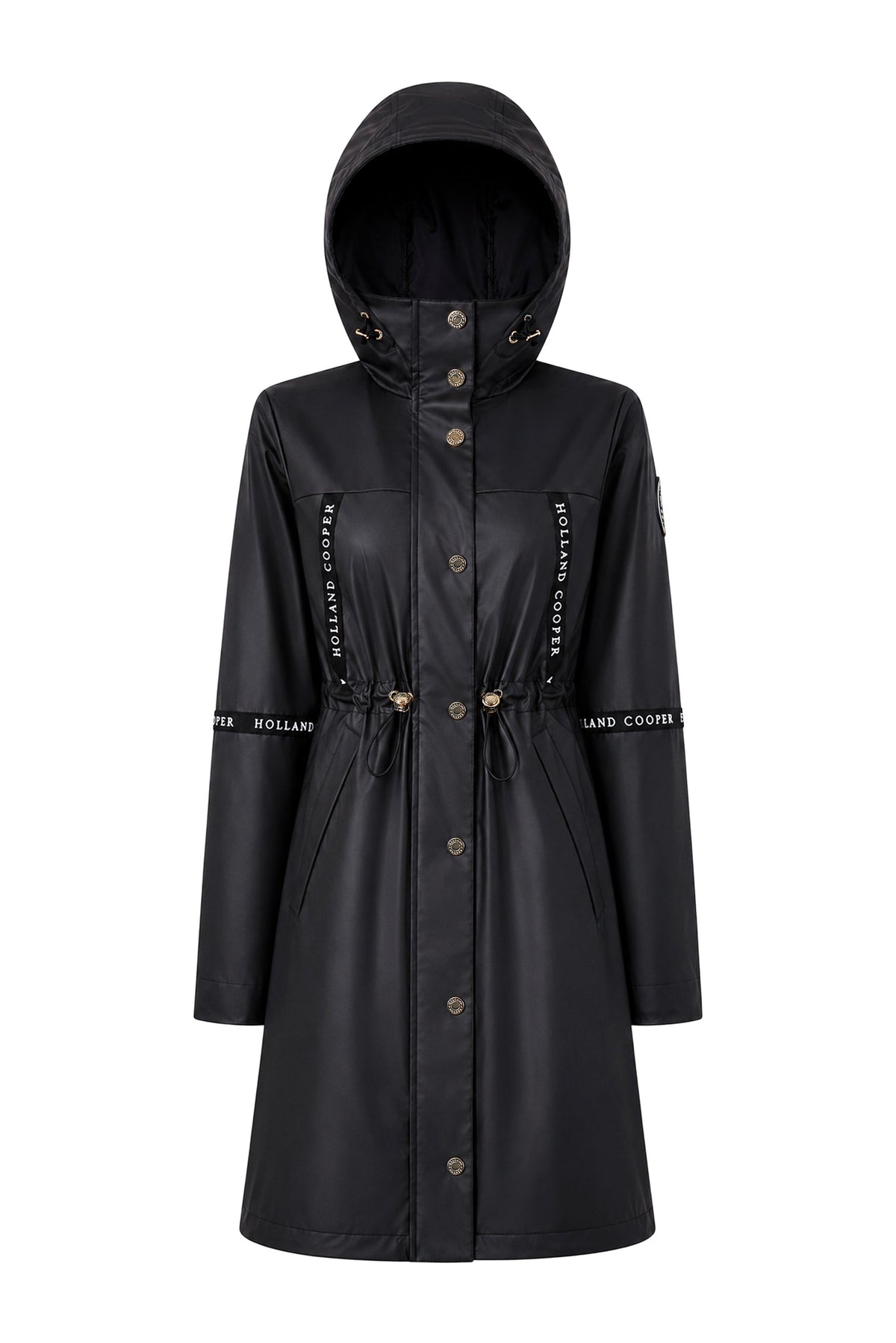 Holland & Cooper Black Rain Coat Mac Size XL RRP £199