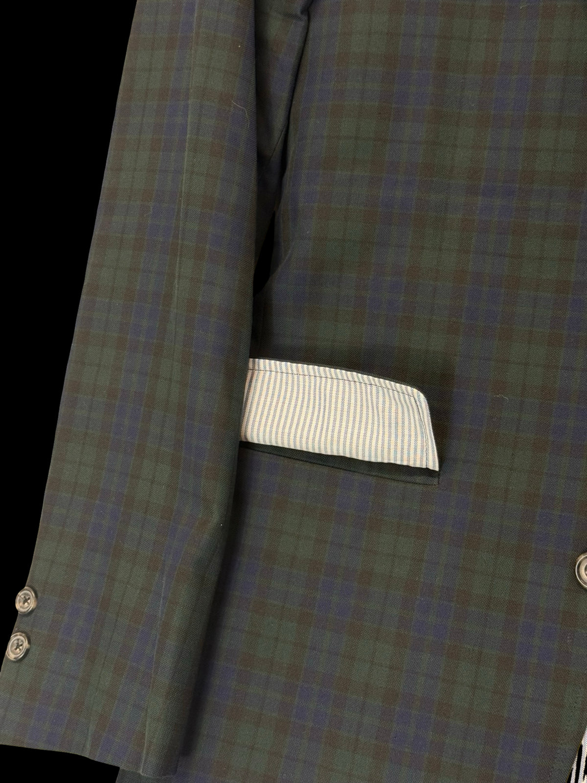 Men’s Brooks Brothers “Own Make” Blackwatch Tartan Sport Coat 36R Made In USA