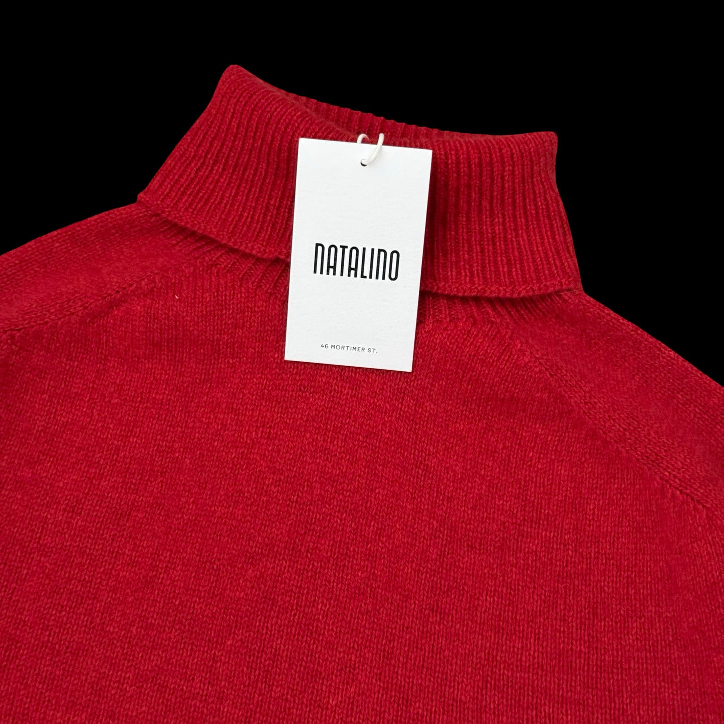 BNWT Natalino Superfine Wool Roll Neck Jumper Red RRP £185