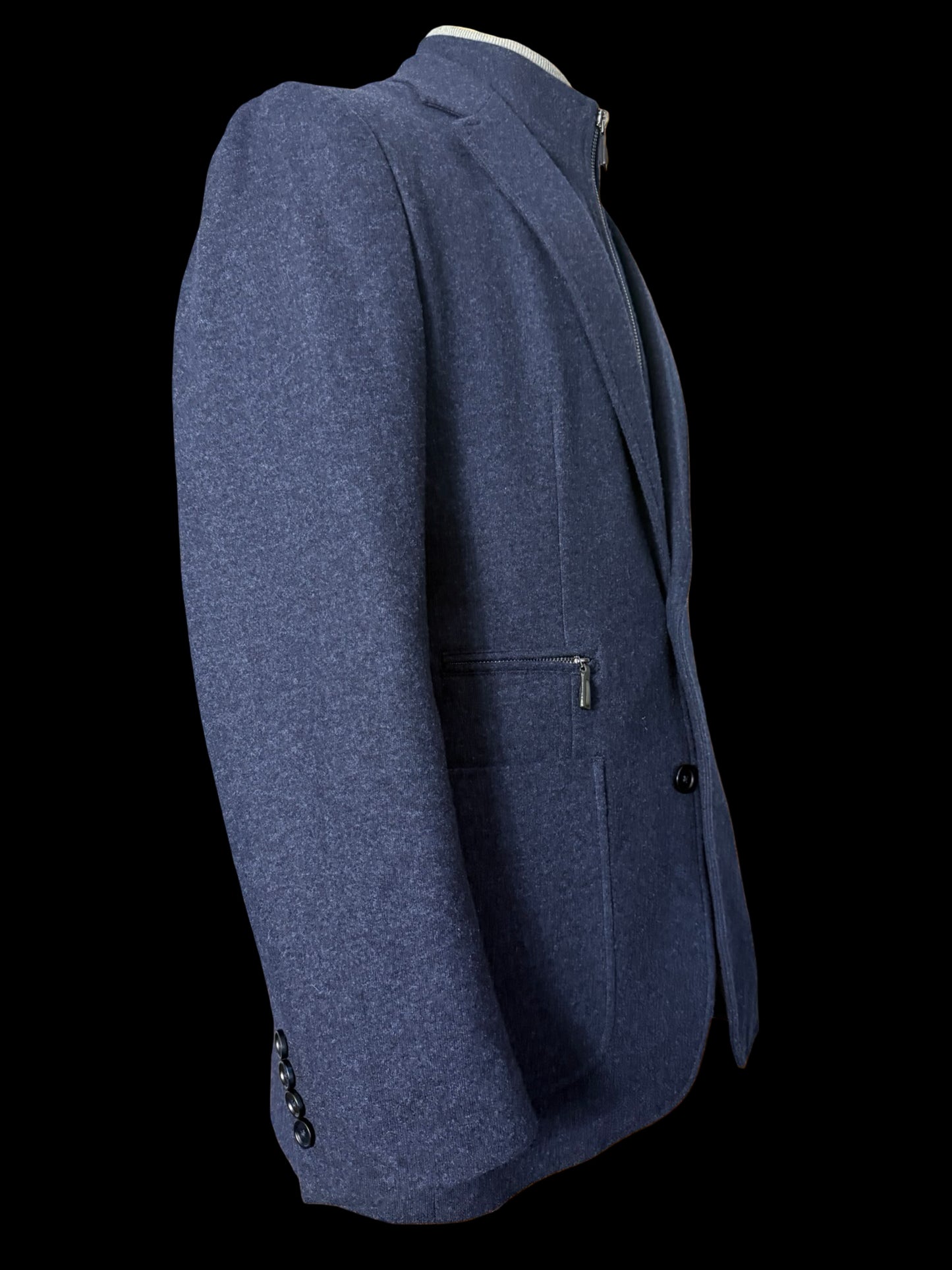 Barrington & Ayre Navy Drago Flannel Wool Jacket 38” Bib Insert RRP £995