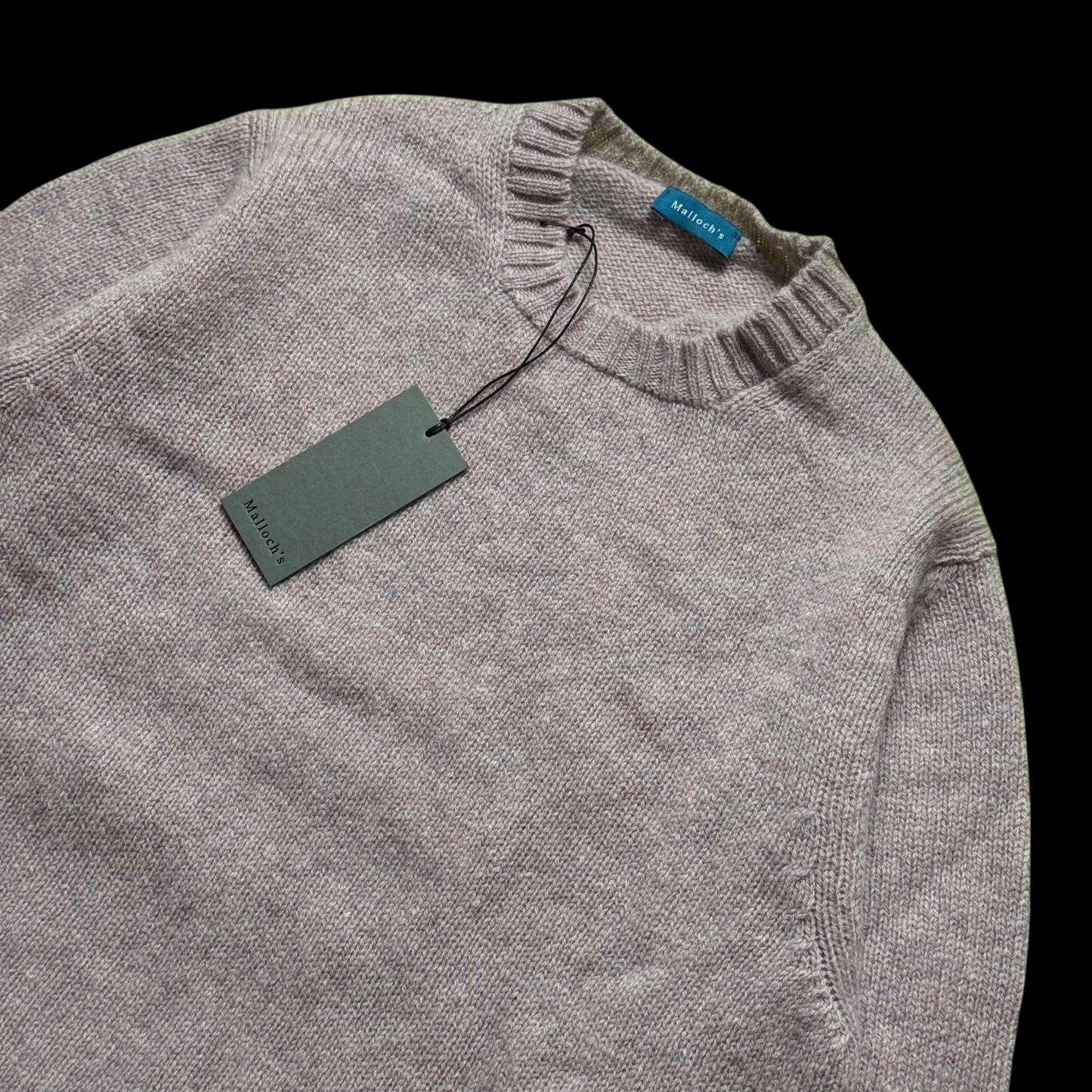 BNWT Malloch’s Wreay Shetland Wool Crew Neck Jumper Pink Haar RRP £205