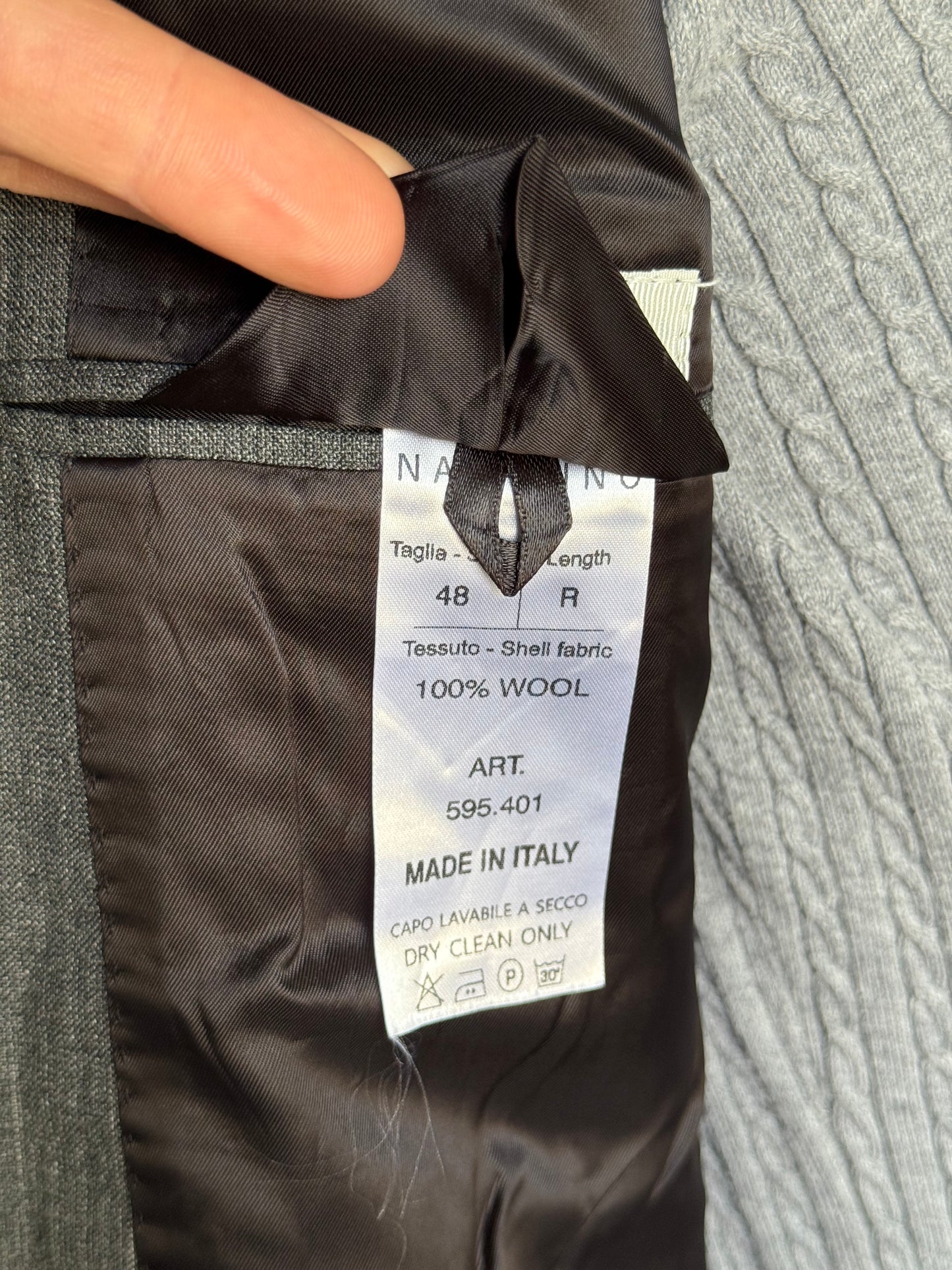BNWT Natalino Mid Grey Tropical Wool Sport Jacket IT46 UK36 RRP £480