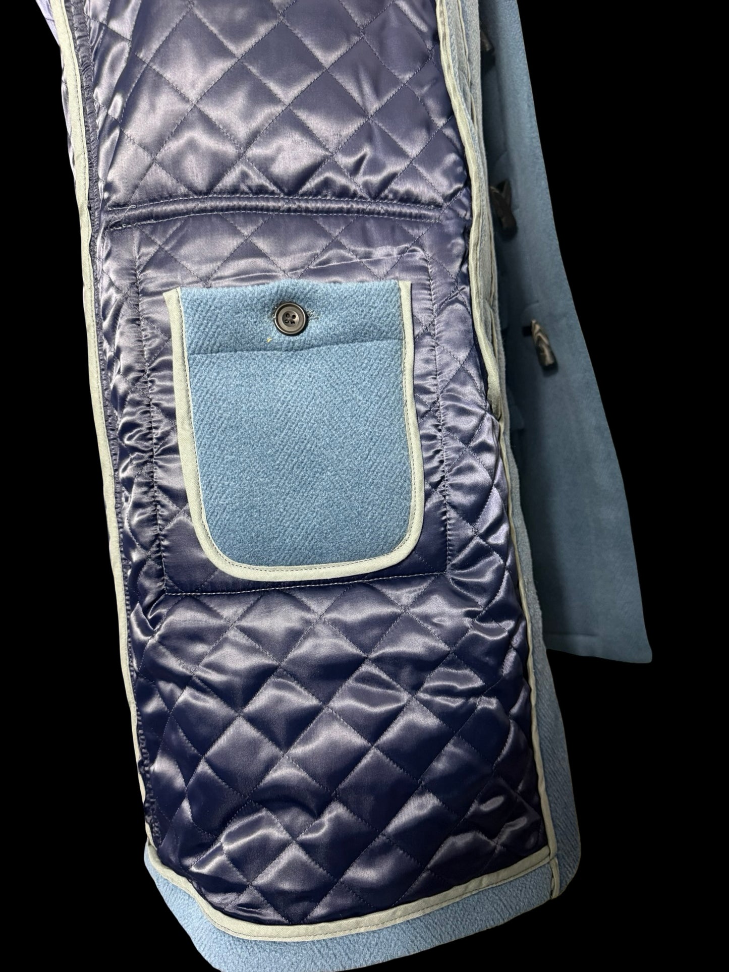 BNWT Barrington & Ayre Heavyweight Blue Wool Duffle Coat M/L RRP £1295