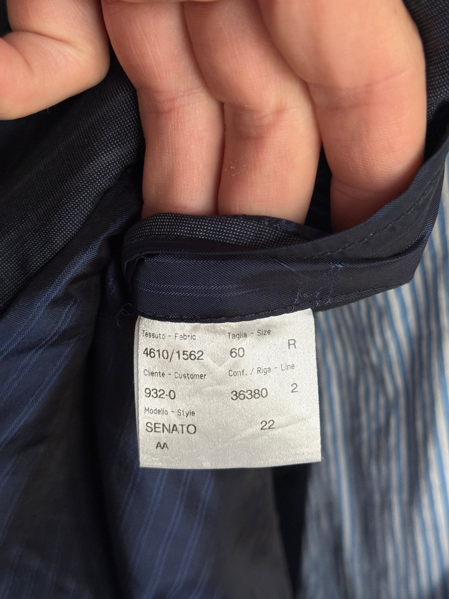 Brioni Navy Pinstripe Senato Suit 48R / W40R Wool Silk RRP £4k