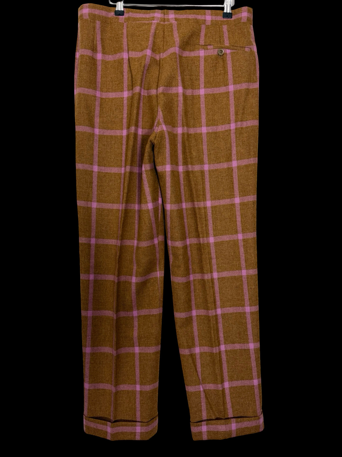 Bespoke Couch & Hoskin Savile Row Tweed Suit 38R / W34” Brown Pink Check