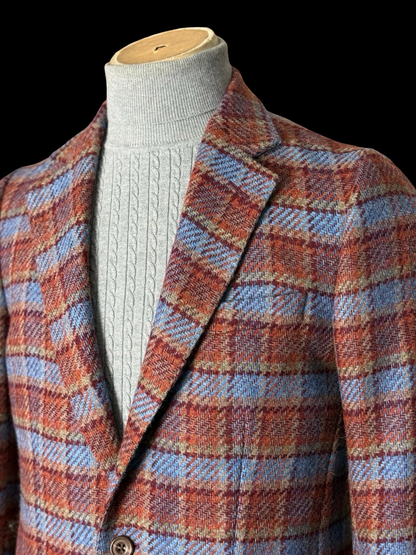 BNWT Bespoke Barrington & Ayre Dashing Tweed Sport Coat 38R RRP £995 Blue Orange