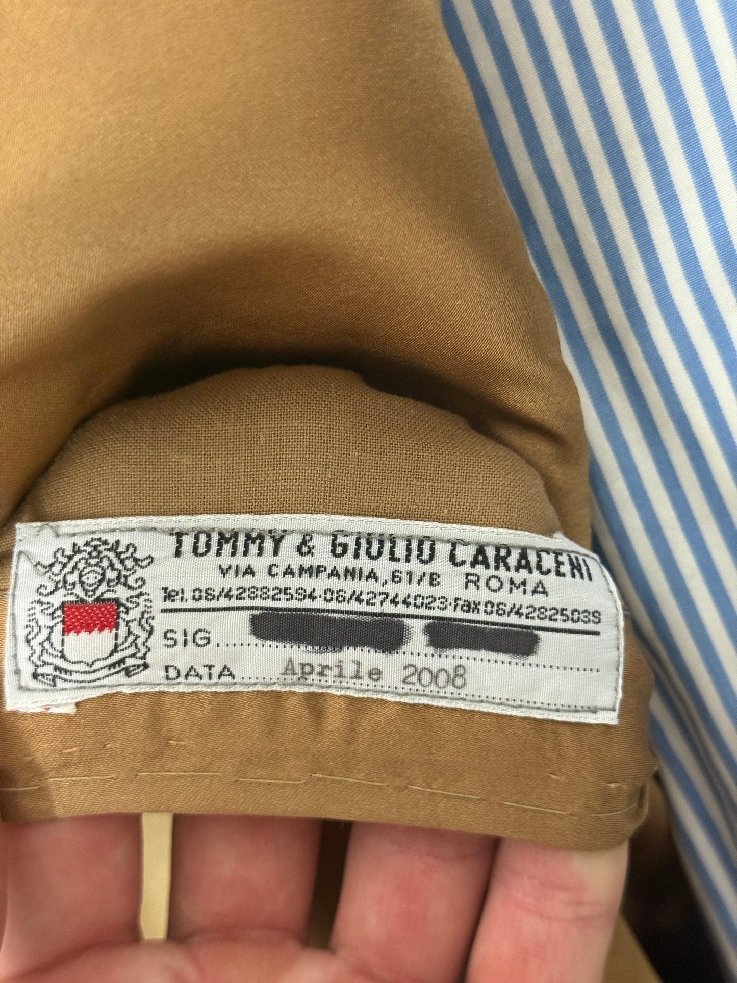 Bespoke Tommy Giulio Caraceni Tan Brown Suit 41S/ W34” 2 Roll 3