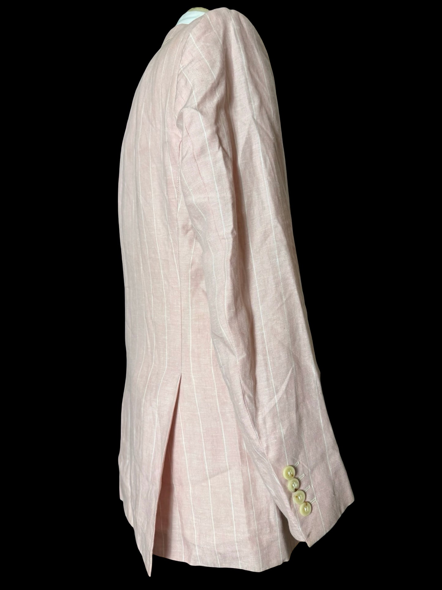 Brooks Brothers X Gatsby Pink Linen Pinstripe Suit 42R / W36R Made In USA Rare