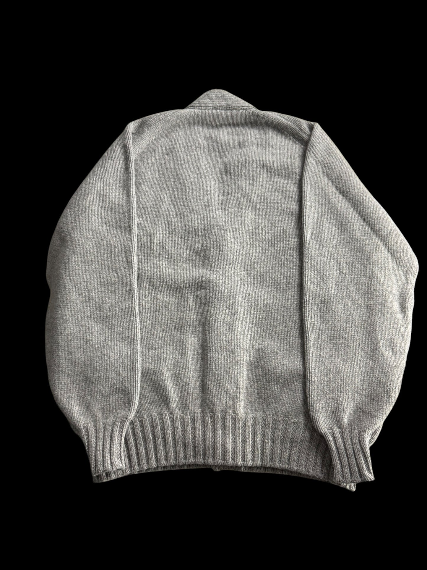 BNWT Men’s Mallochs Grant Cardigan XXL Lambswool Flannel Grey RRP £275