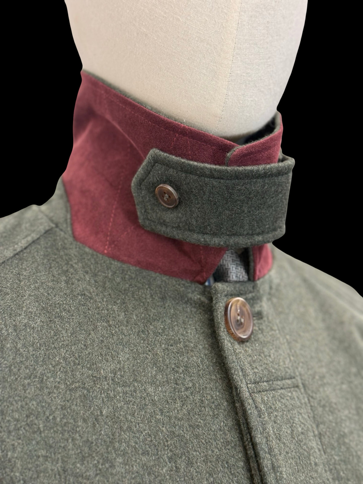 Men’s Purdey & Sons Pure Cashmere Green Overcoat Size 36” Storm Collar RRP £2500