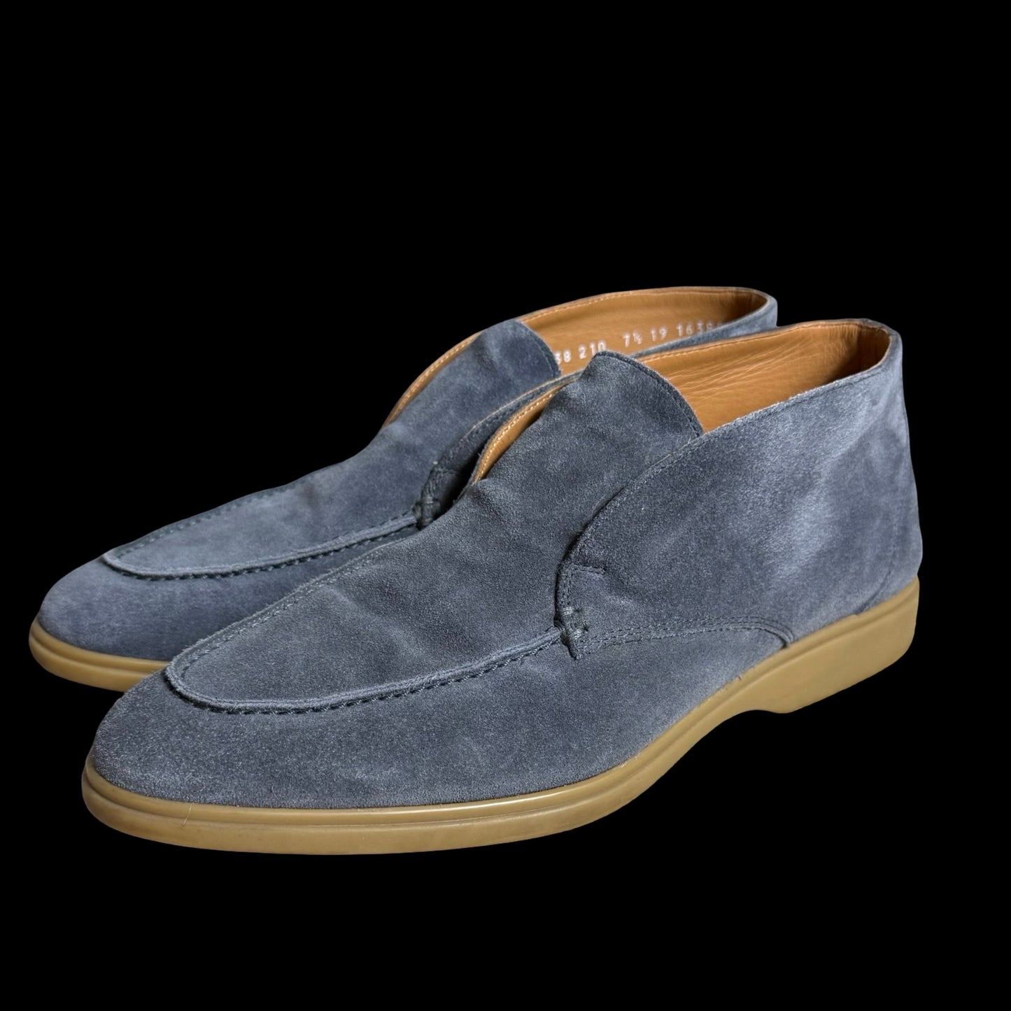 Men’s Stemar Suede Chukka Ankle Shoes UK 7.5 Blue Made In Italy