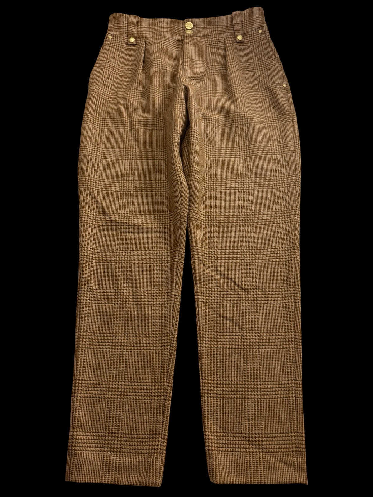 Holland Cooper Tawny Tweed Peg Trousers UK 14 High Waisted RRP £299