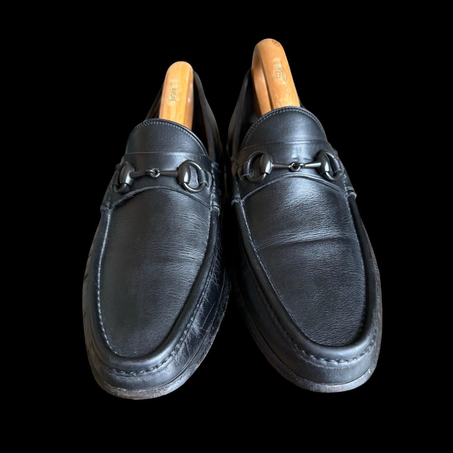 Men’s Gucci Horsebit Loafers Black Leather UK8 EU42 E