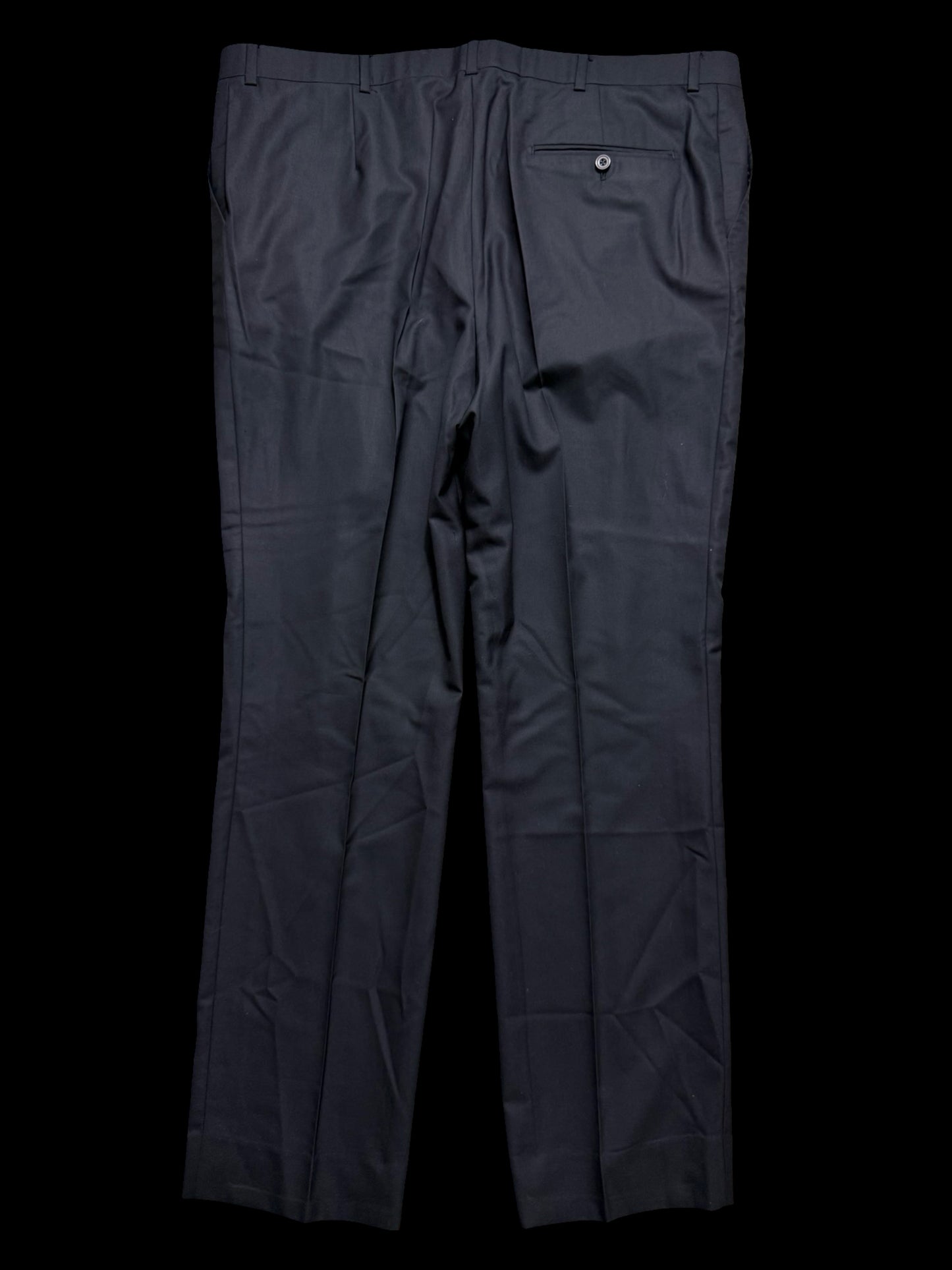 Savile Row Bespoke Cad & Dandy 3PC Black Suit 44L / W42R