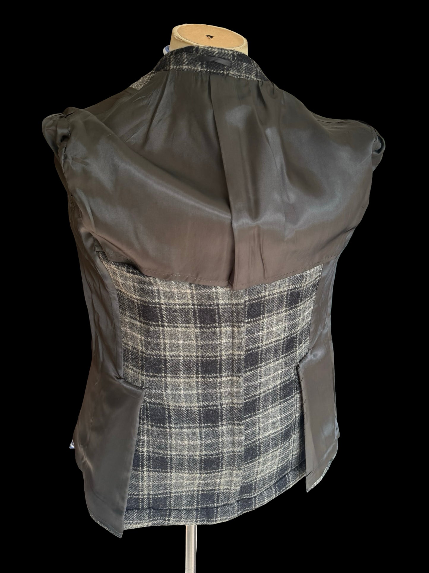 BNWT Natalino Check Tweed Sport Jacket 36R Moon Wool RRP £480