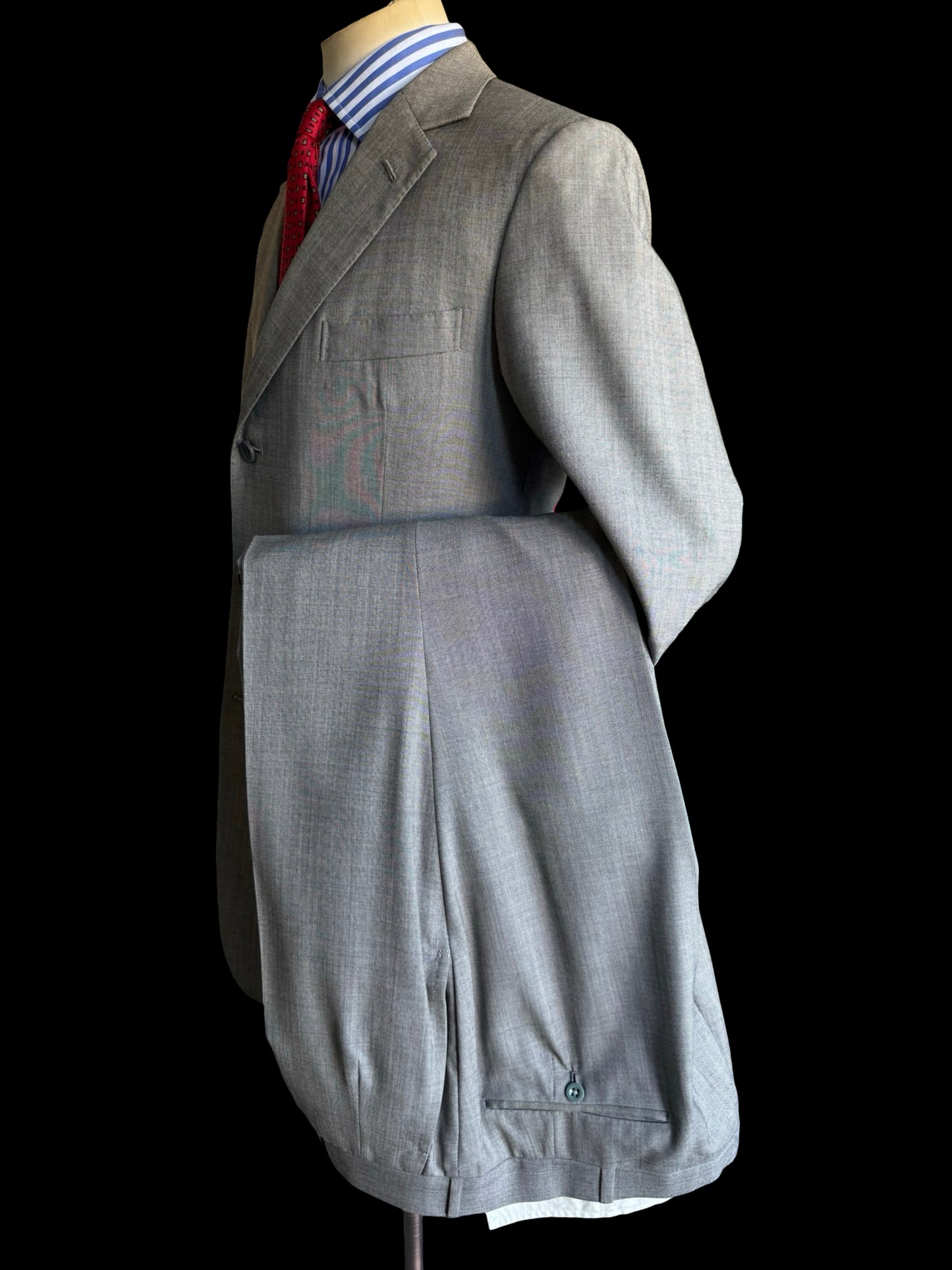 Bespoke John Kent Light Grey Suit 42L /W38L Lightweight Wool Full Canvas Savile Row