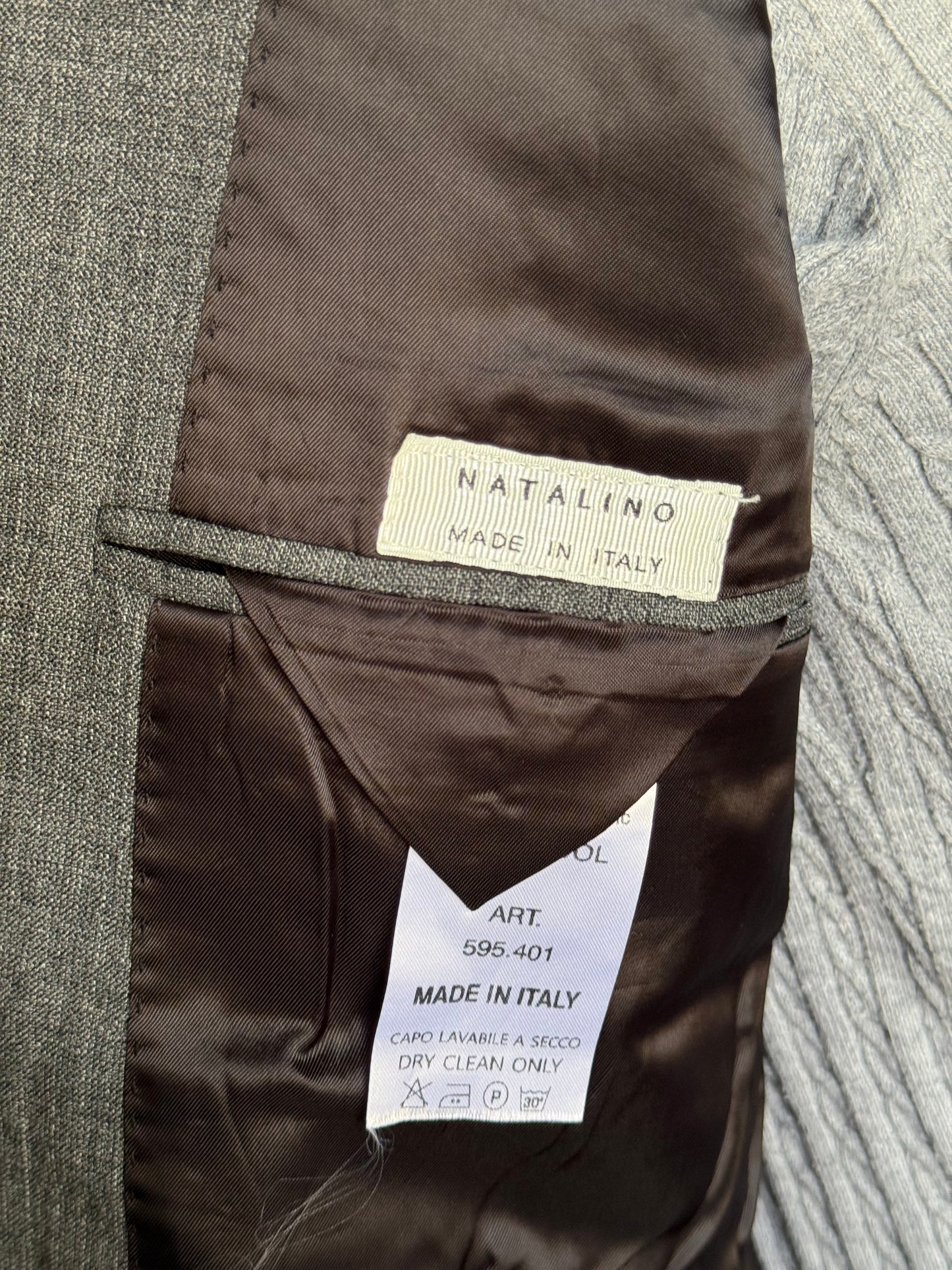 BNWT Natalino Mid Grey Tropical Wool Sport Jacket IT46 UK36 RRP £480