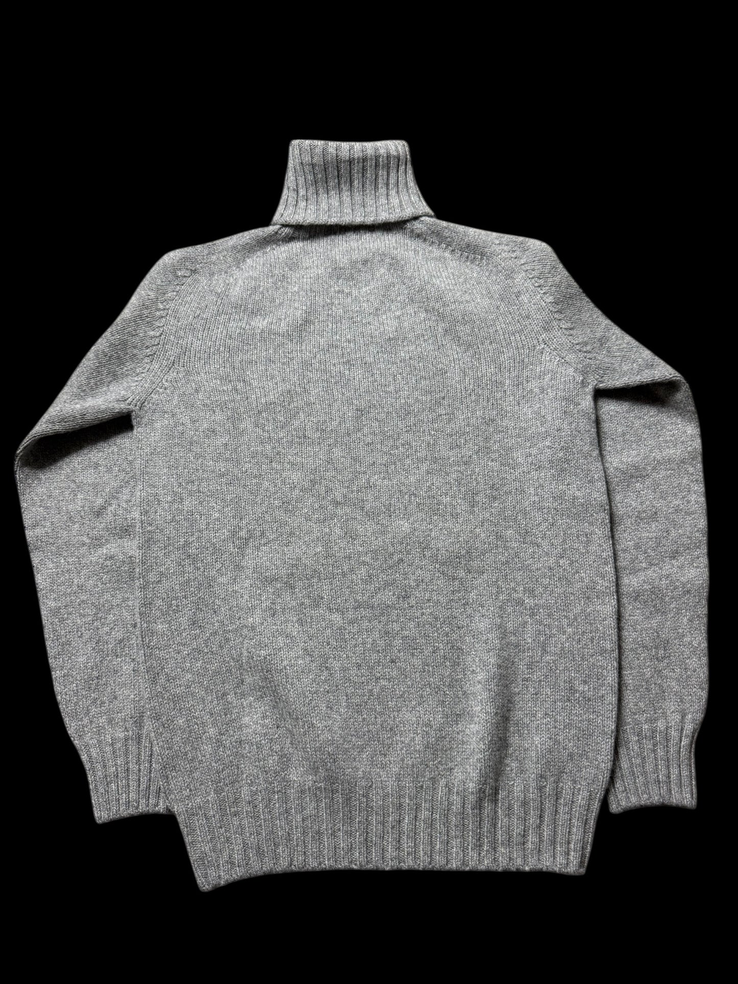 BNWT Malloch’s Linton Roll Neck Jumper Small Superfine Wool Grey RRP £185
