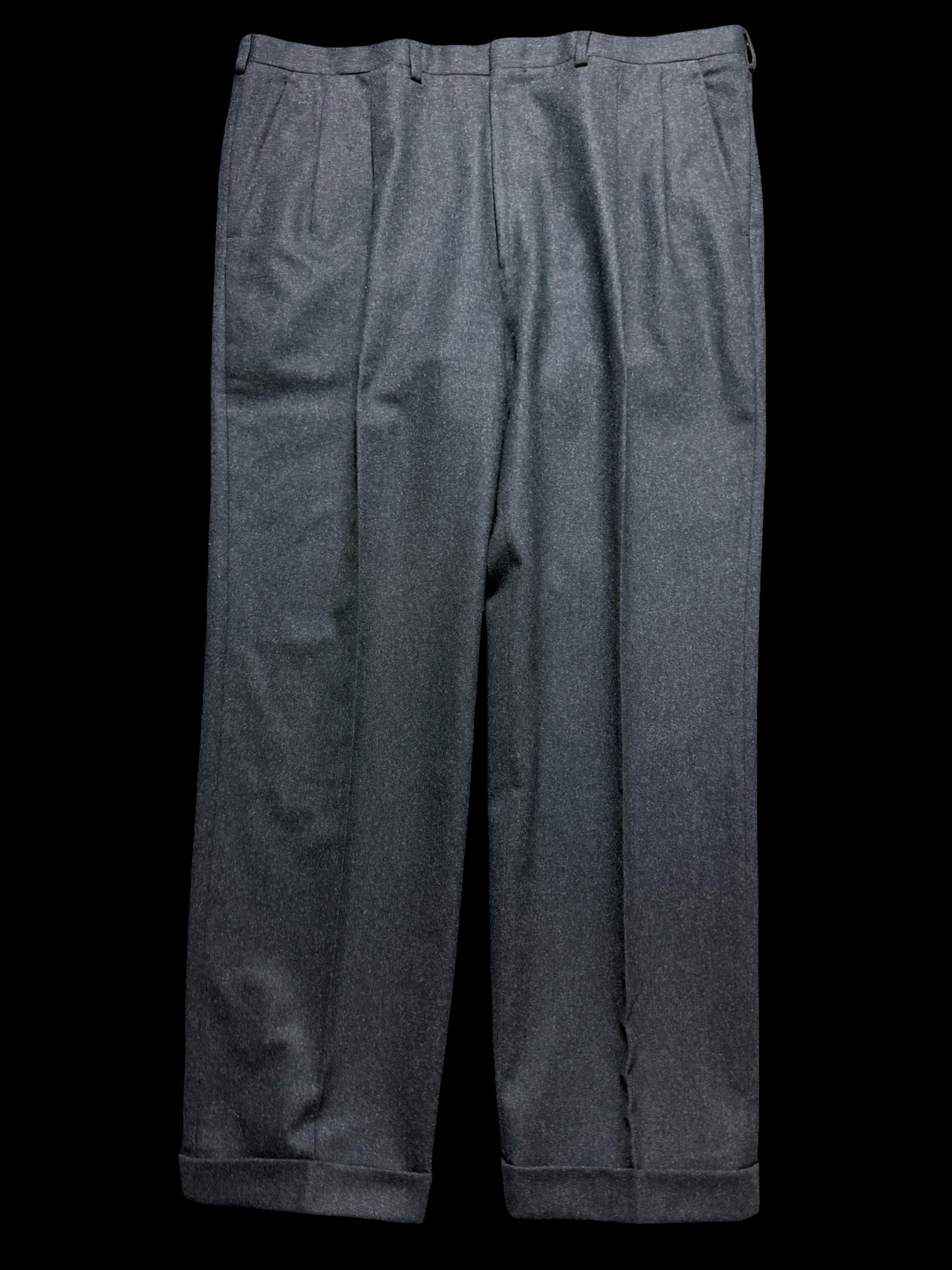 Vintage Gieves & Hawkes Dark Grey Flannel Wool Suit 44R / W40R Heavyweight