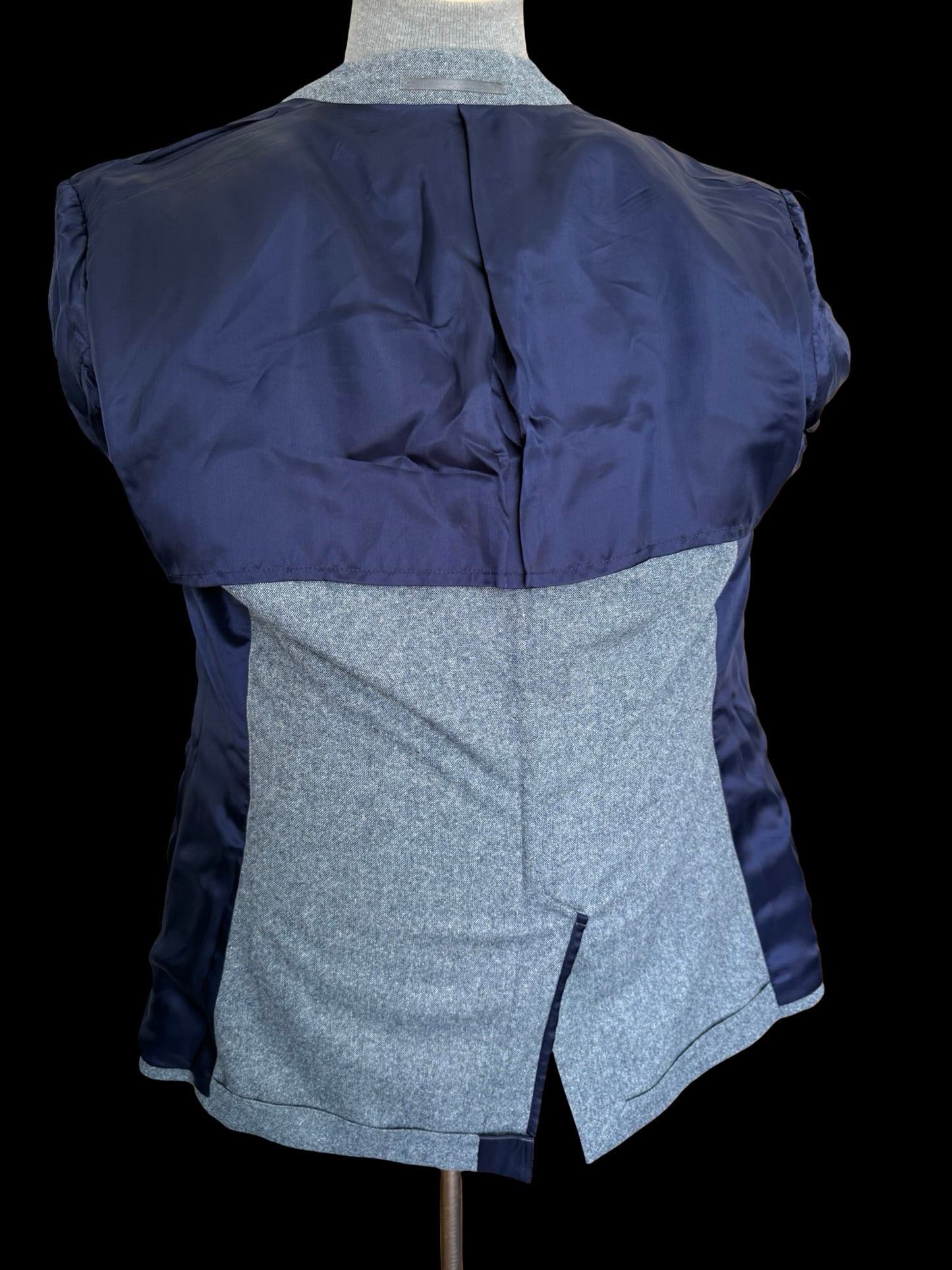 Men’s Bespoke Aston Martin Blue Tweed Sport Coat Size 44R