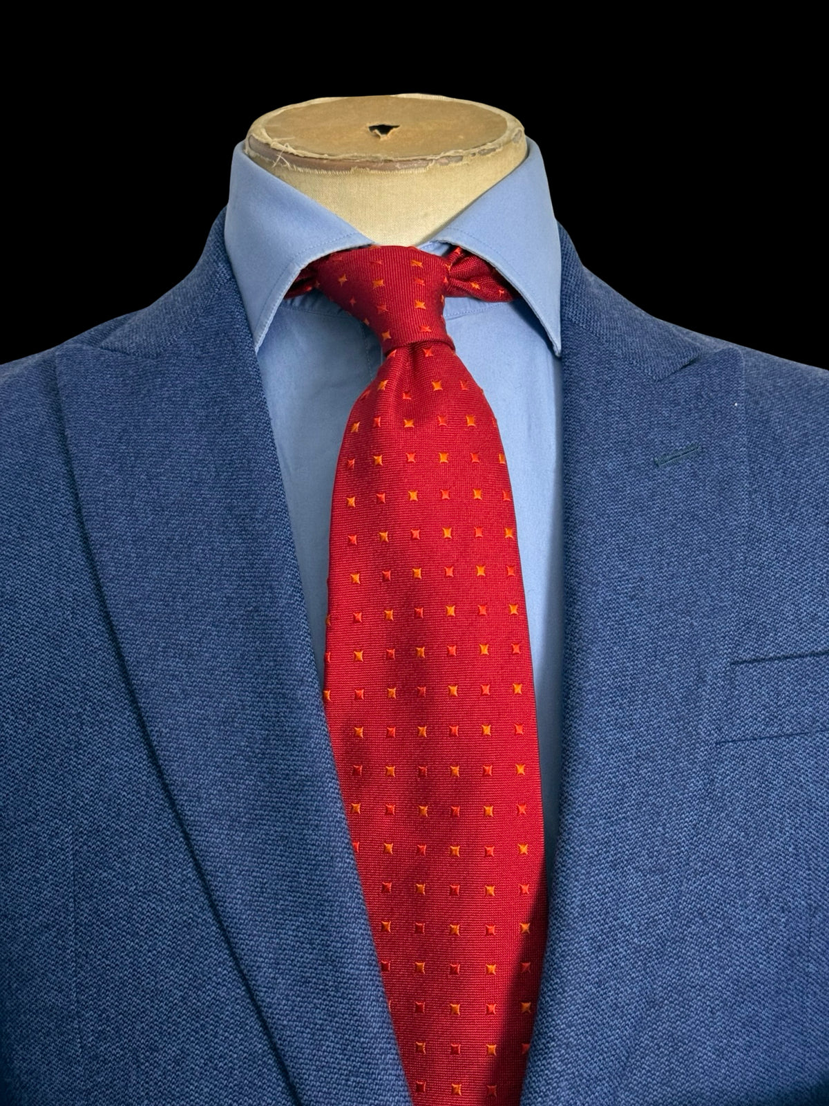 Men’s Favourbrook Blue Wool Suit 37R / W31” Wedding Suit MOP Buttons