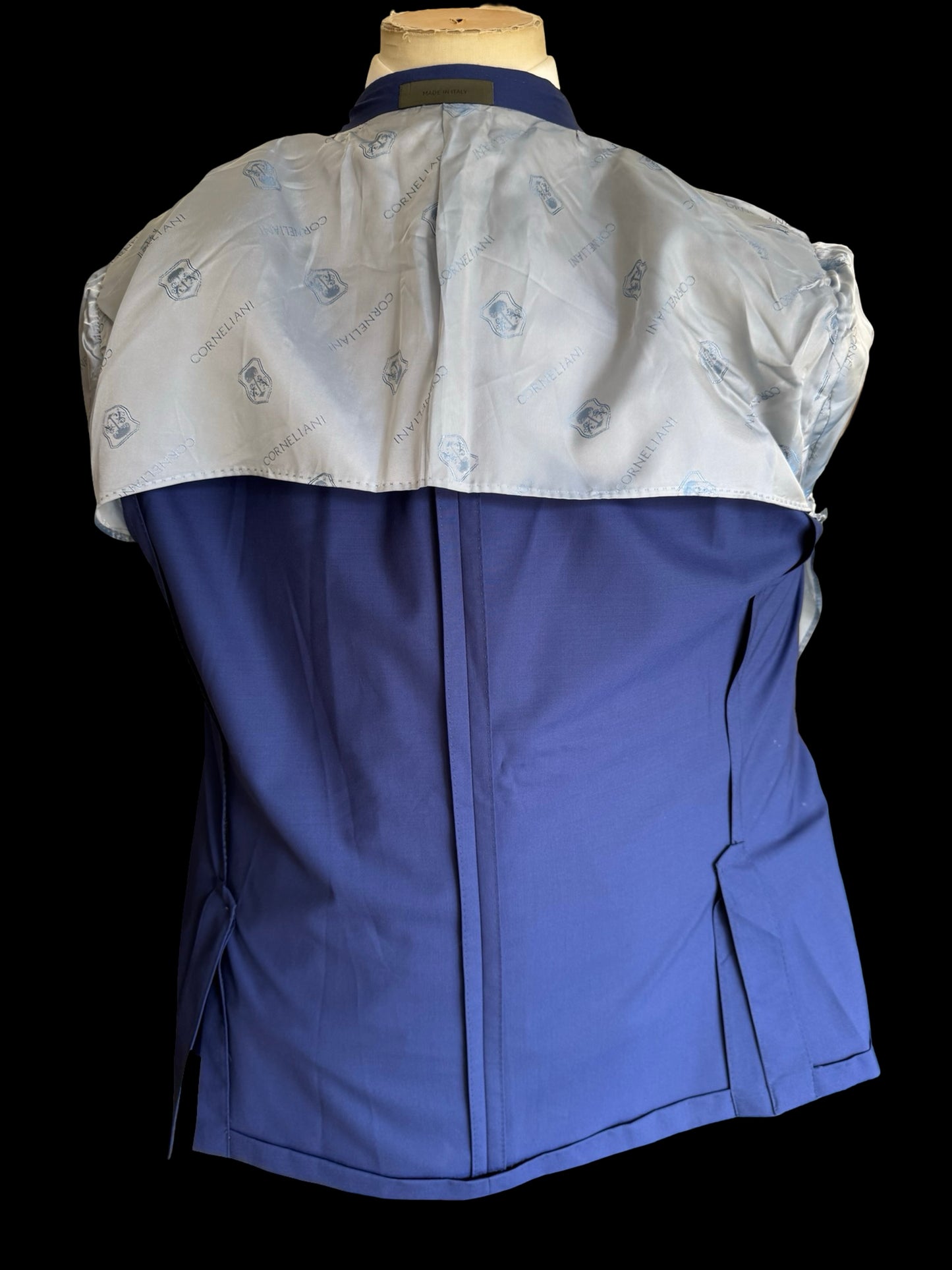 Corneliani Su Misura Royal Blue Suit 48R / W44R MTM Bespoke 15.75 Micron