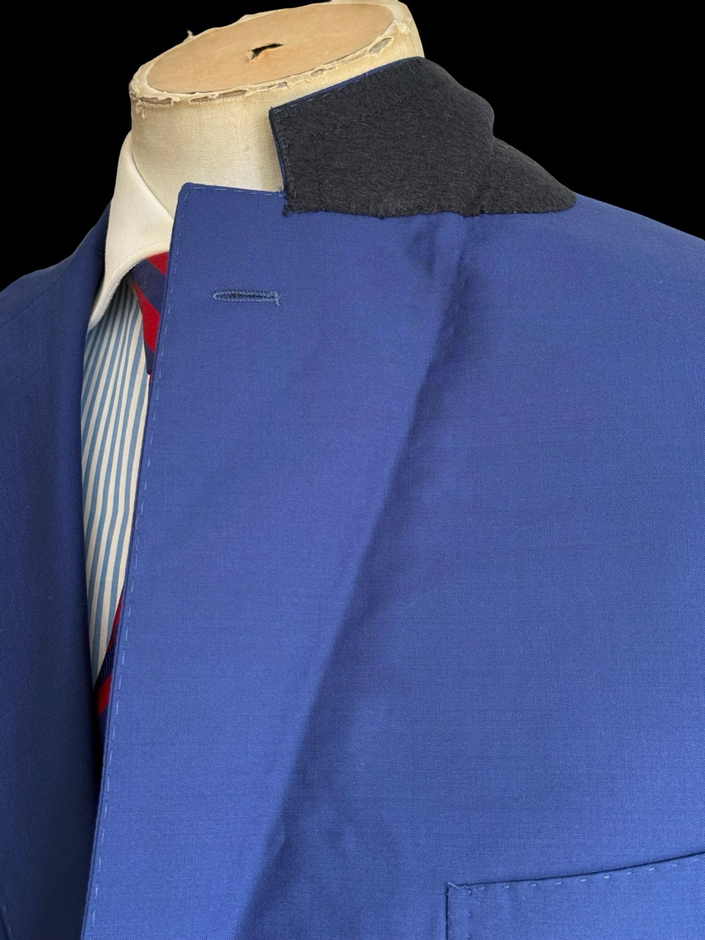 Corneliani Su Misura Royal Blue Suit 48R / W44R MTM Bespoke 15.75 Micron