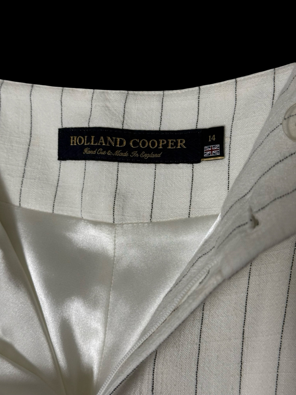 Holland & Cooper Hampton Waistcoat & Trouser Suit UK16/14 Oyster White RRP £600