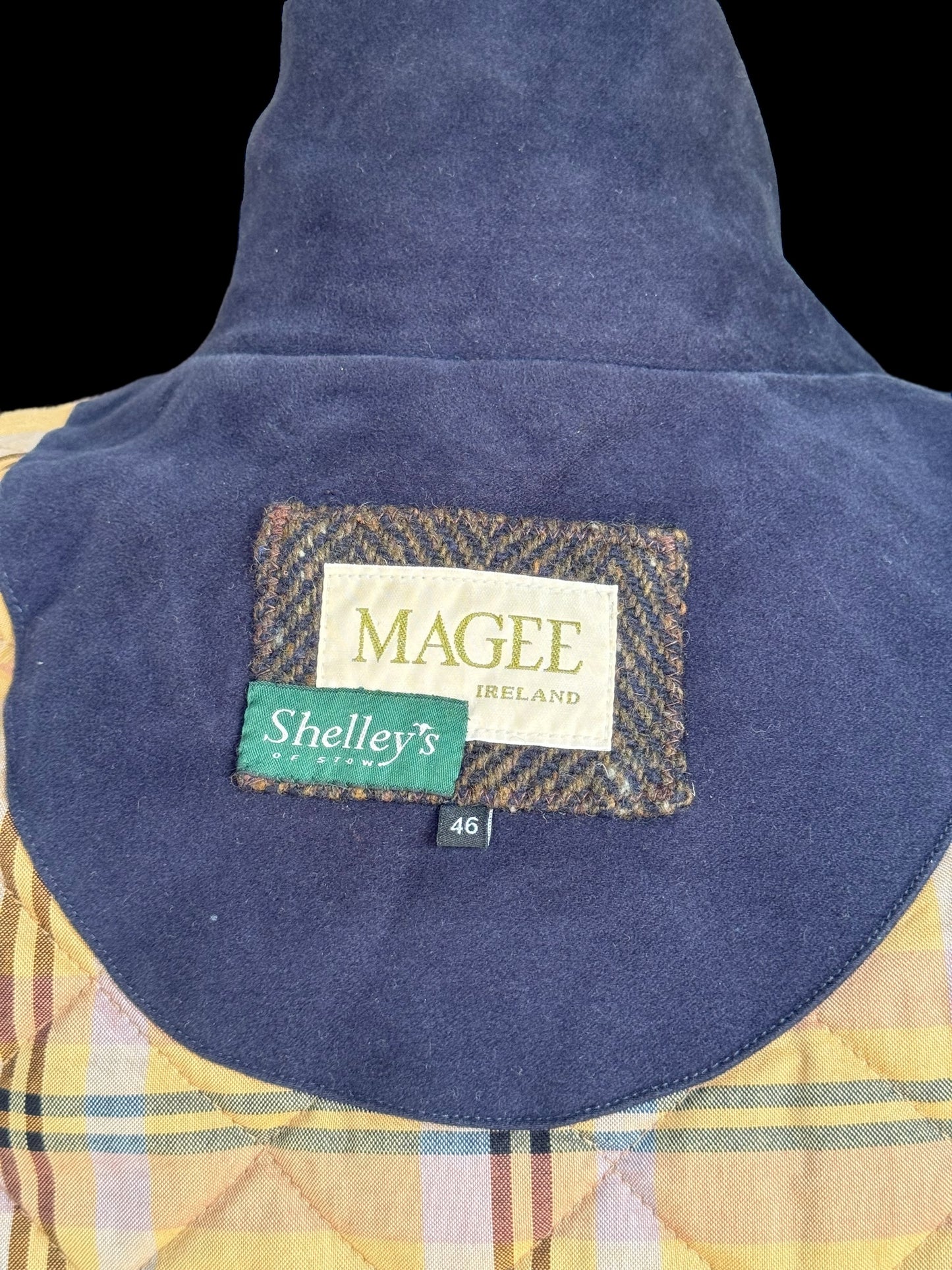 Men’s Magee Tweed Shooting Coat Size 46 Herringbone Flecked Tweed Hunting