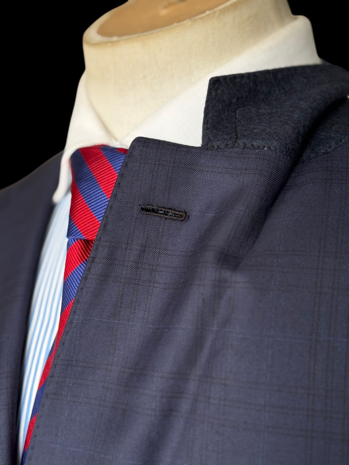 Brioni Brunico Su Misura 3PC Suit Navy Blue S160s Wool Check 54L / W38 RRP £6000