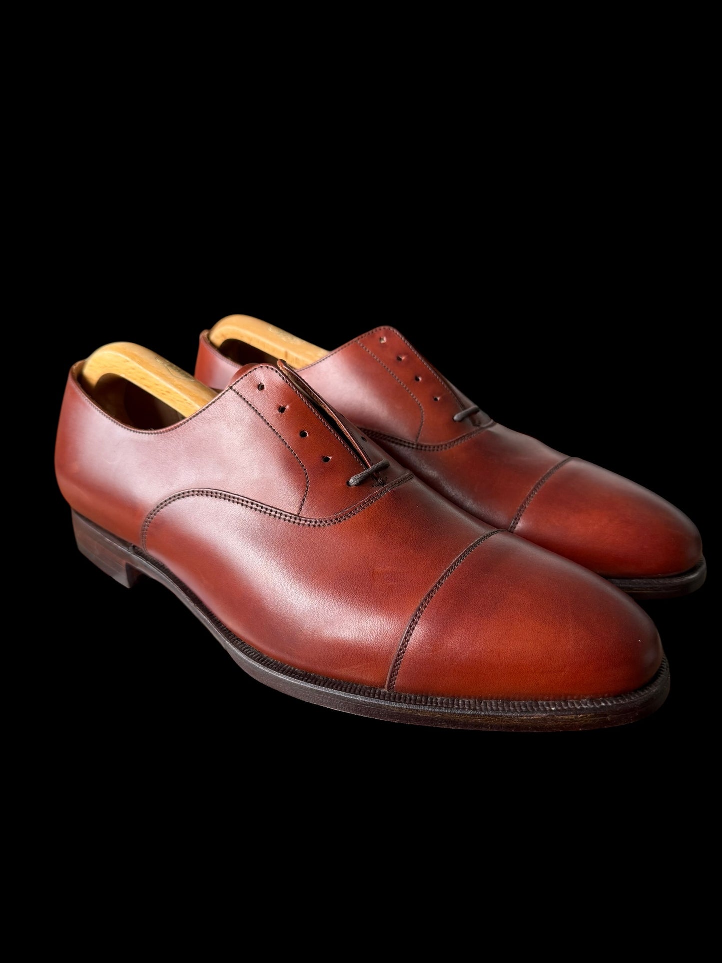 NEW Men’s Shipton & Heneage Calf Oxford Derby Shoes UK10 Tan Brown RRP £485