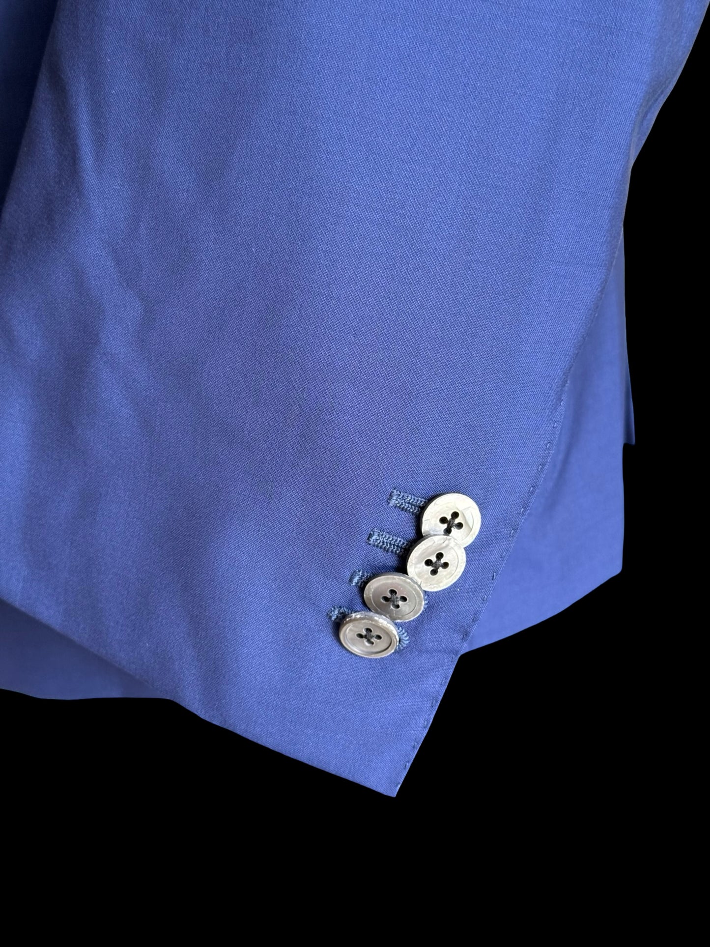 Corneliani Su Misura Royal Blue Suit 48R / W44R MTM Bespoke 15.75 Micron