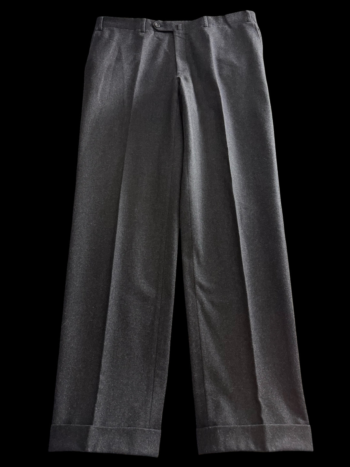 Canali Charcoal Grey Flannel Suit 46L / W38L Silver Label RRP £1.8k