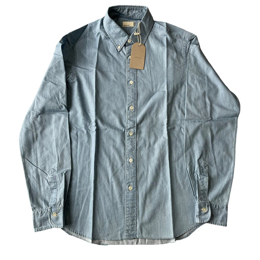 BNWT Natalino Denim Chambray Shirt Medium Made In Japan RRP £145