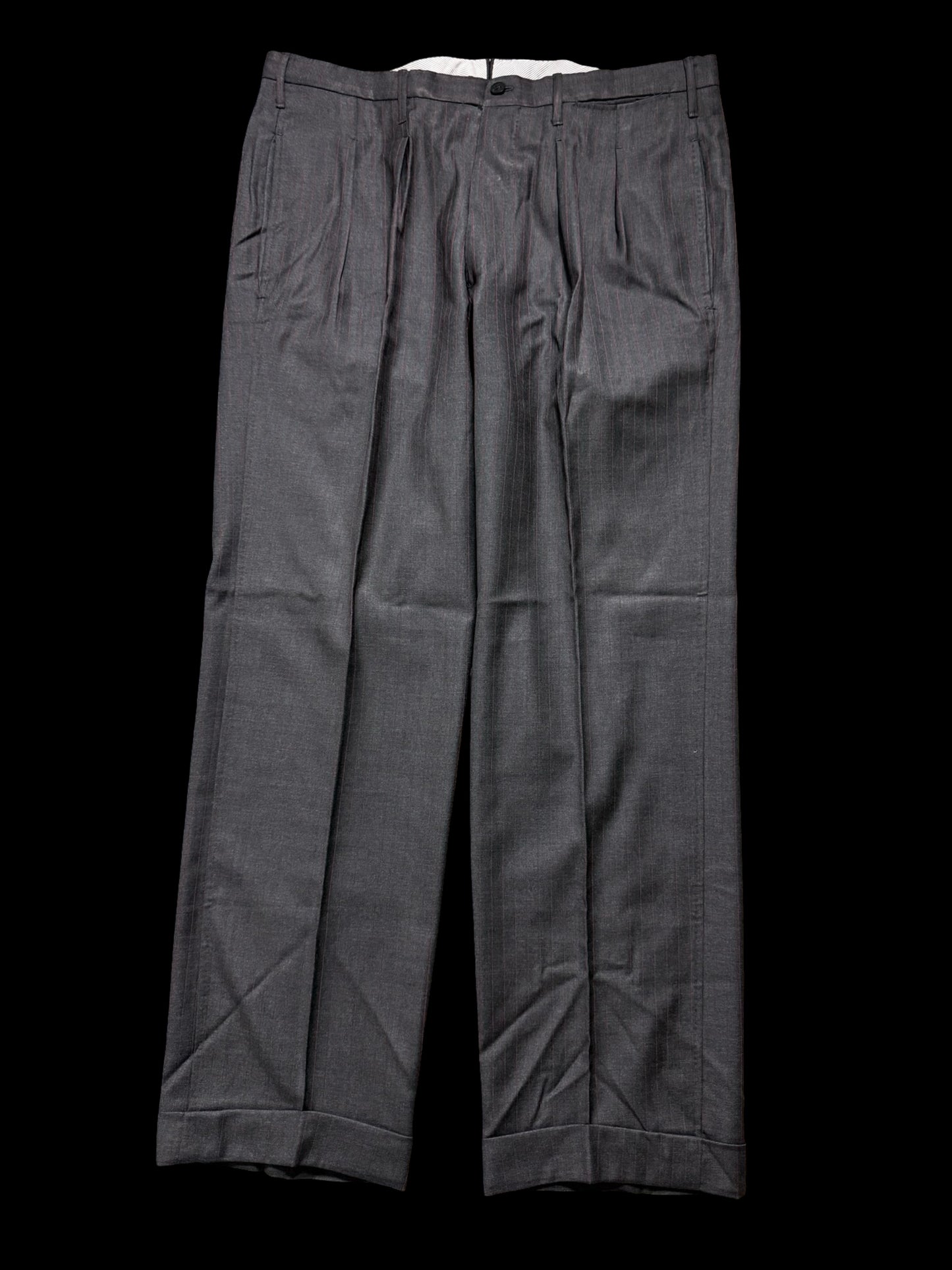 Bespoke Tommy Giulio Caraceni Grey Red Pinstripe Suit 42S/ W34” Sartorial