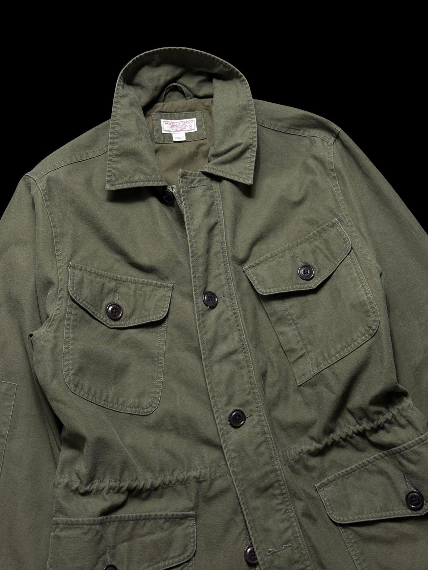 Men’s Wallace & Barnes Military Style Field Jacket Size Small Four Pocket
