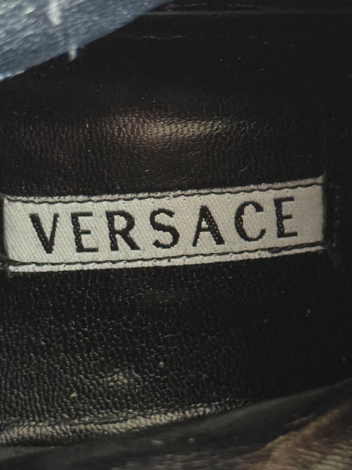 Vintage Versace Knee High Heels Size EU39 UK6 Fur Trim Vintage Rare