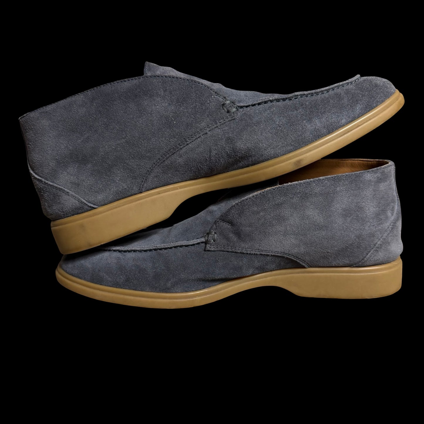 Men’s Stemar Suede Chukka Ankle Shoes UK 7.5 Blue Made In Italy