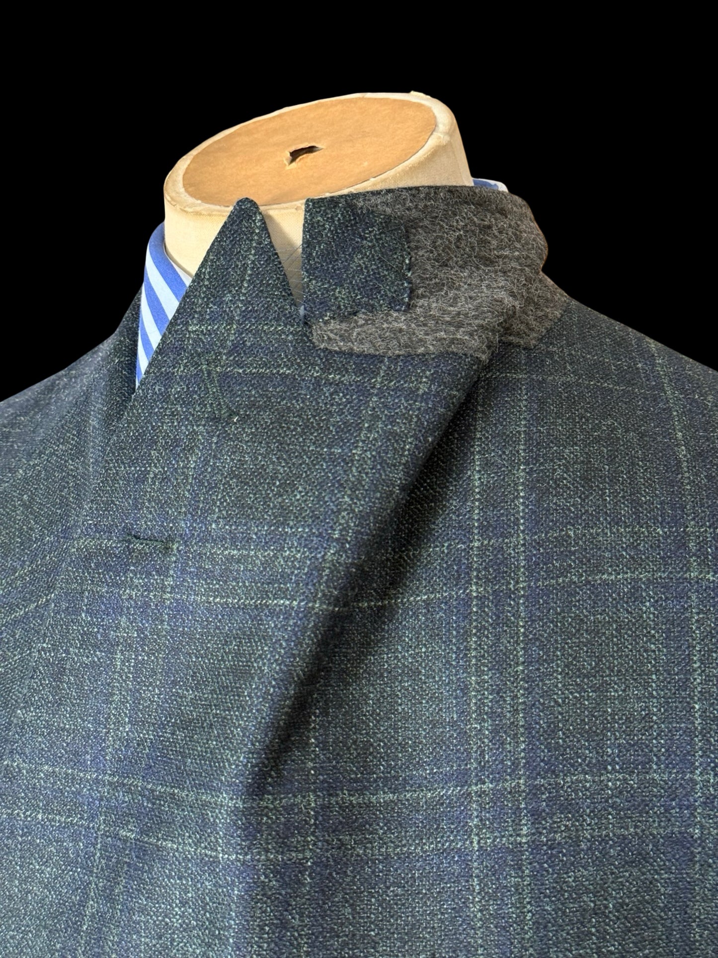 Sartori X Loro Piana Silk Air Double Breasted Sport Coat 44L Teal Wool Silk Cashmere