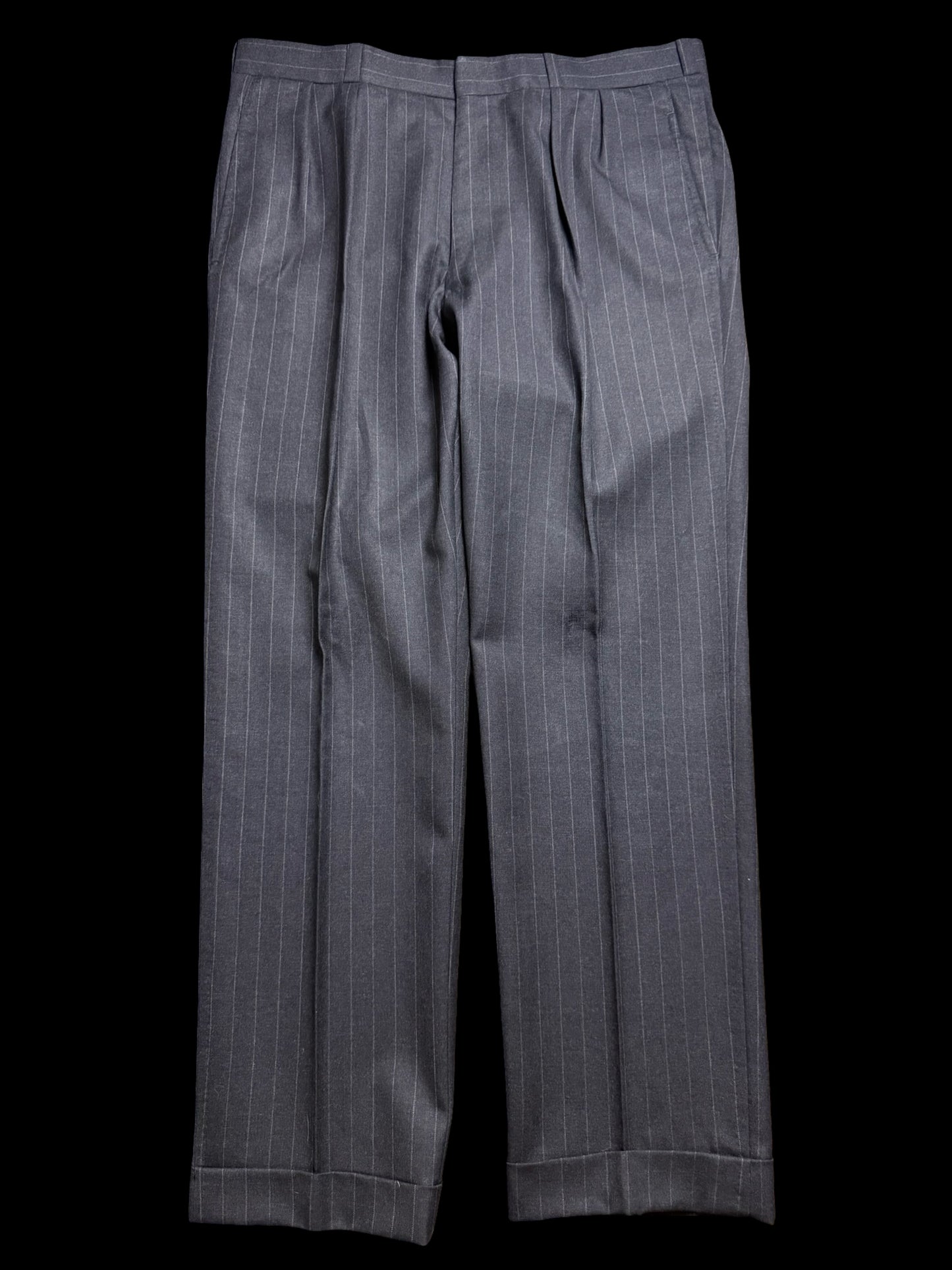 Bespoke Hayward Dark Grey Pinstripe Suit 43R/ W36R Savile Row 2 Btn