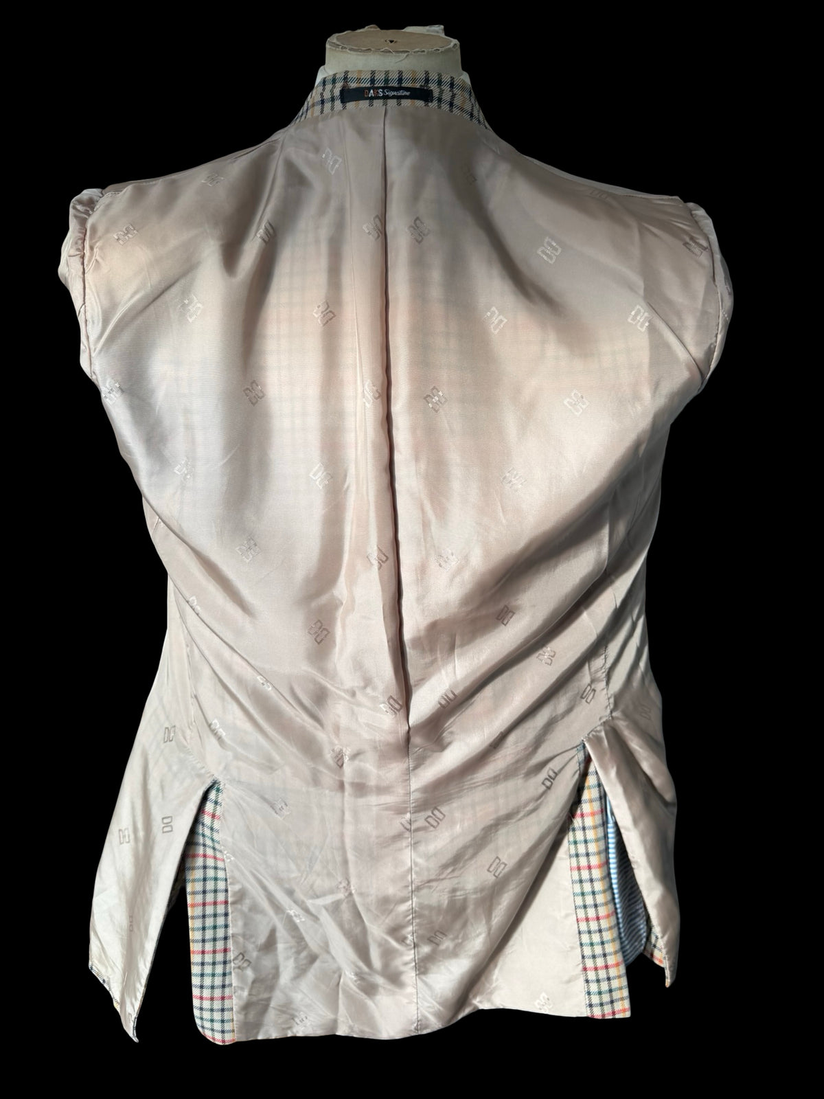 Men’s DAKS Check Cotton Sport Coat Size 44L House Check