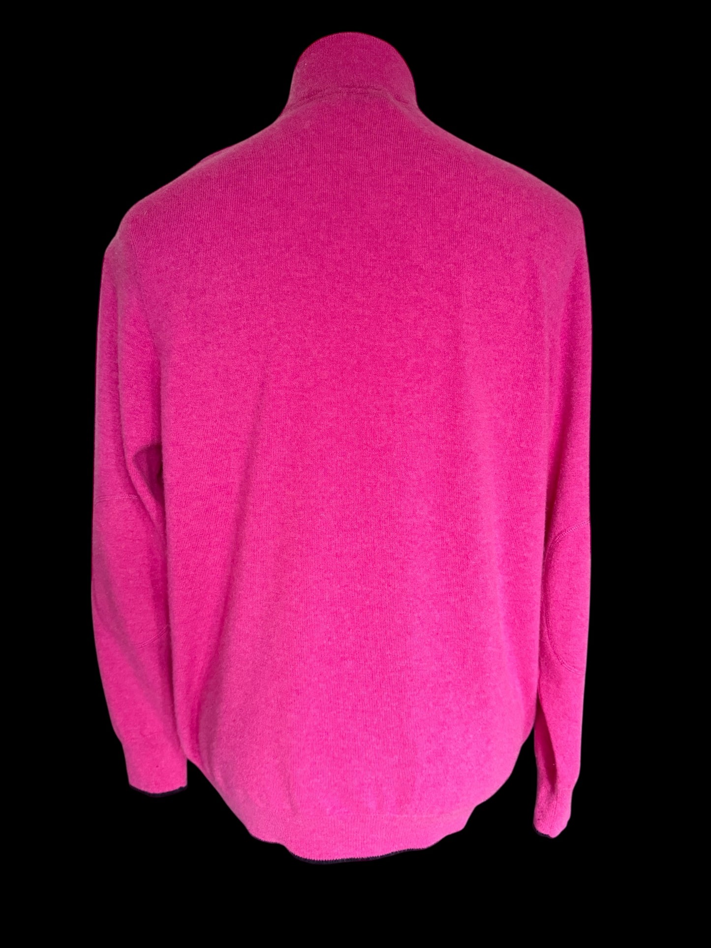 Men’s N. Peal Carnaby 1/4 Zip Cashmere Jumper Pink Size XL RRP £375