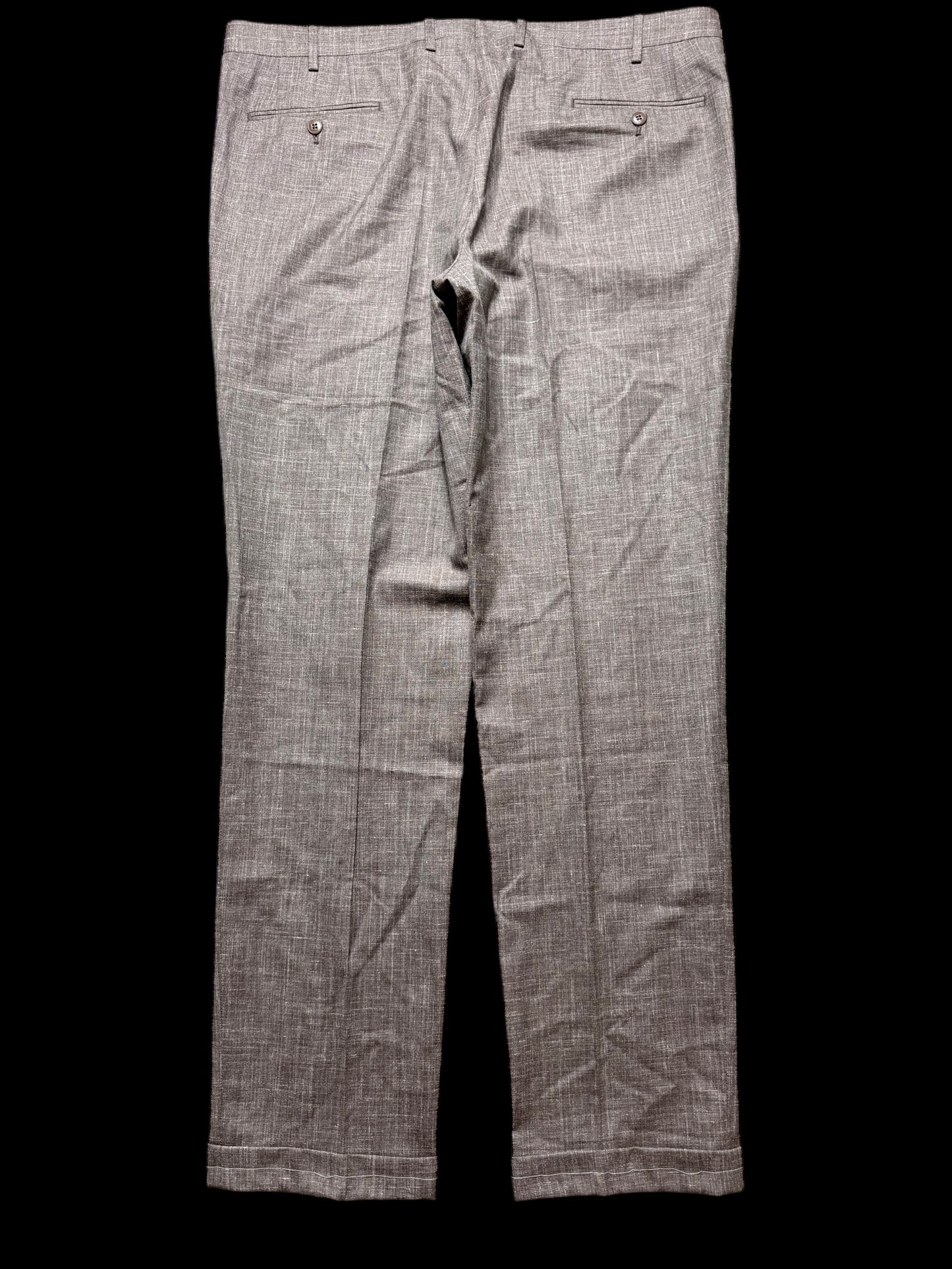 NEW Men’s Brioni Megeve Slim Wool Silk Linen Suit Trousers 58 UK40” Brown