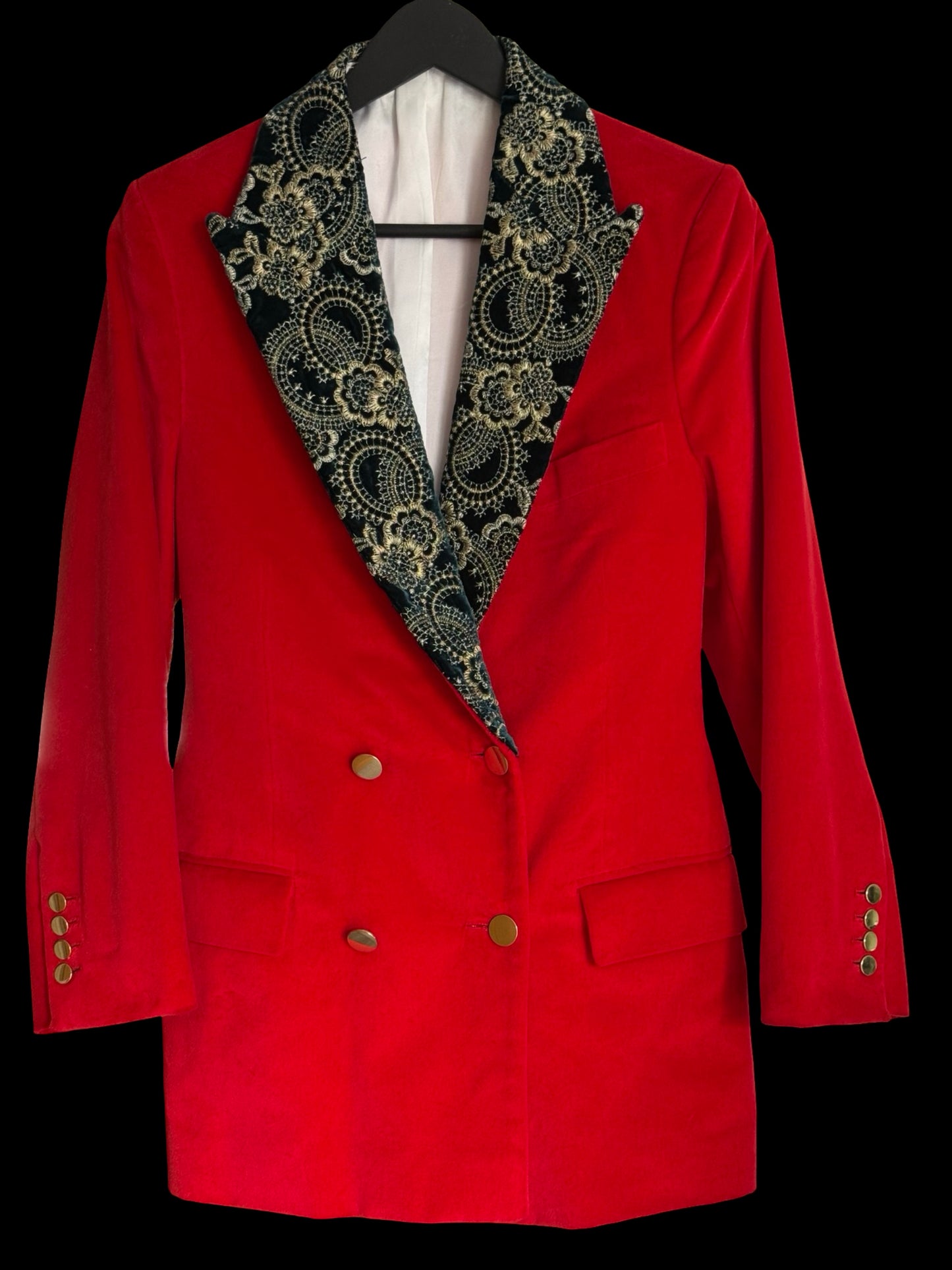 Bespoke John Kent (Kent Haste) Red Velvet Dinner Jacket Chest Size 32”