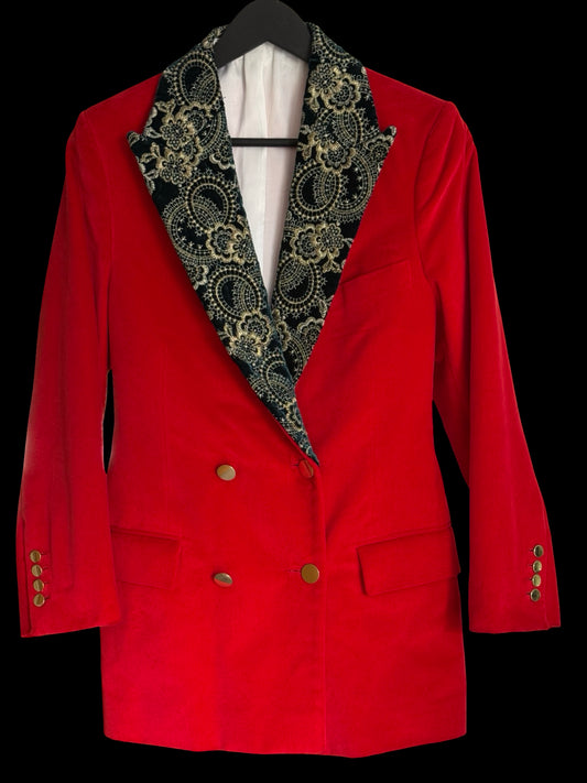Bespoke John Kent (Kent Haste) Red Velvet Dinner Jacket Chest Size 32”