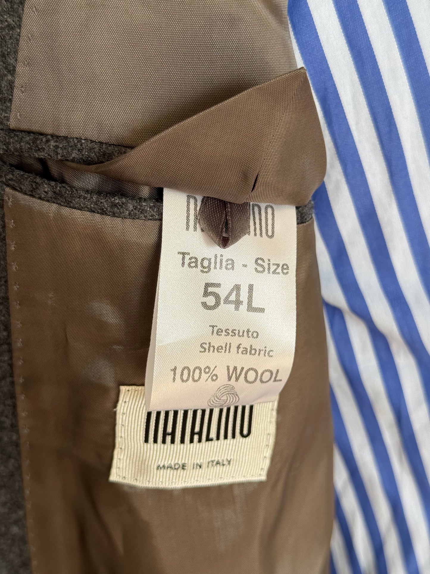 BNWT Natalino Double Breasted Mid Grey Flannel Sport Jacket 44L RRP £525