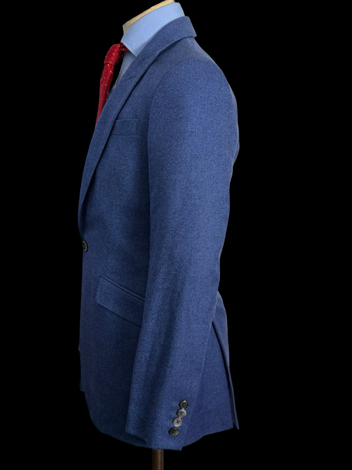 Men’s Favourbrook Blue Wool Suit 37R / W31” Wedding Suit MOP Buttons